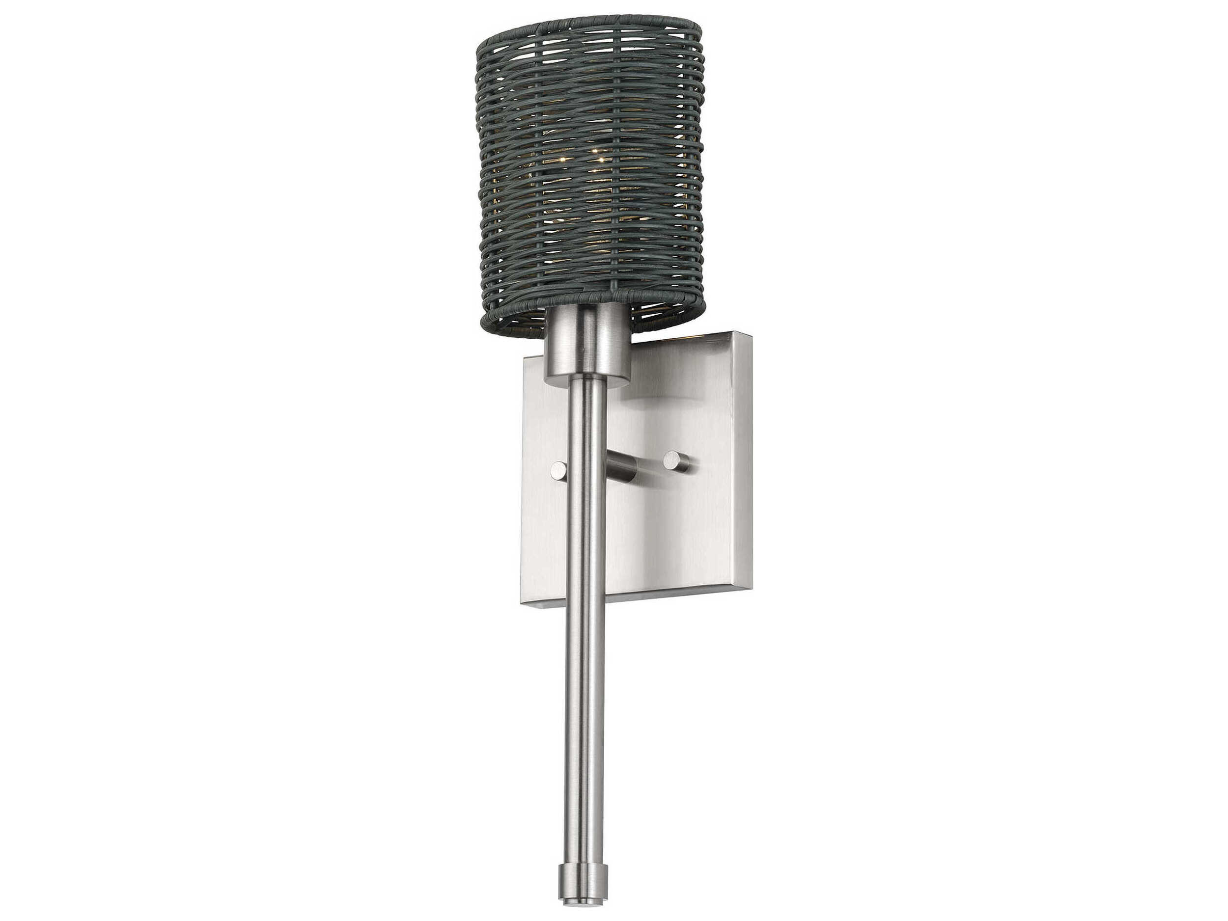 Livex Lighting Weavington 1-Light Brushed Nickel Wall Sconce