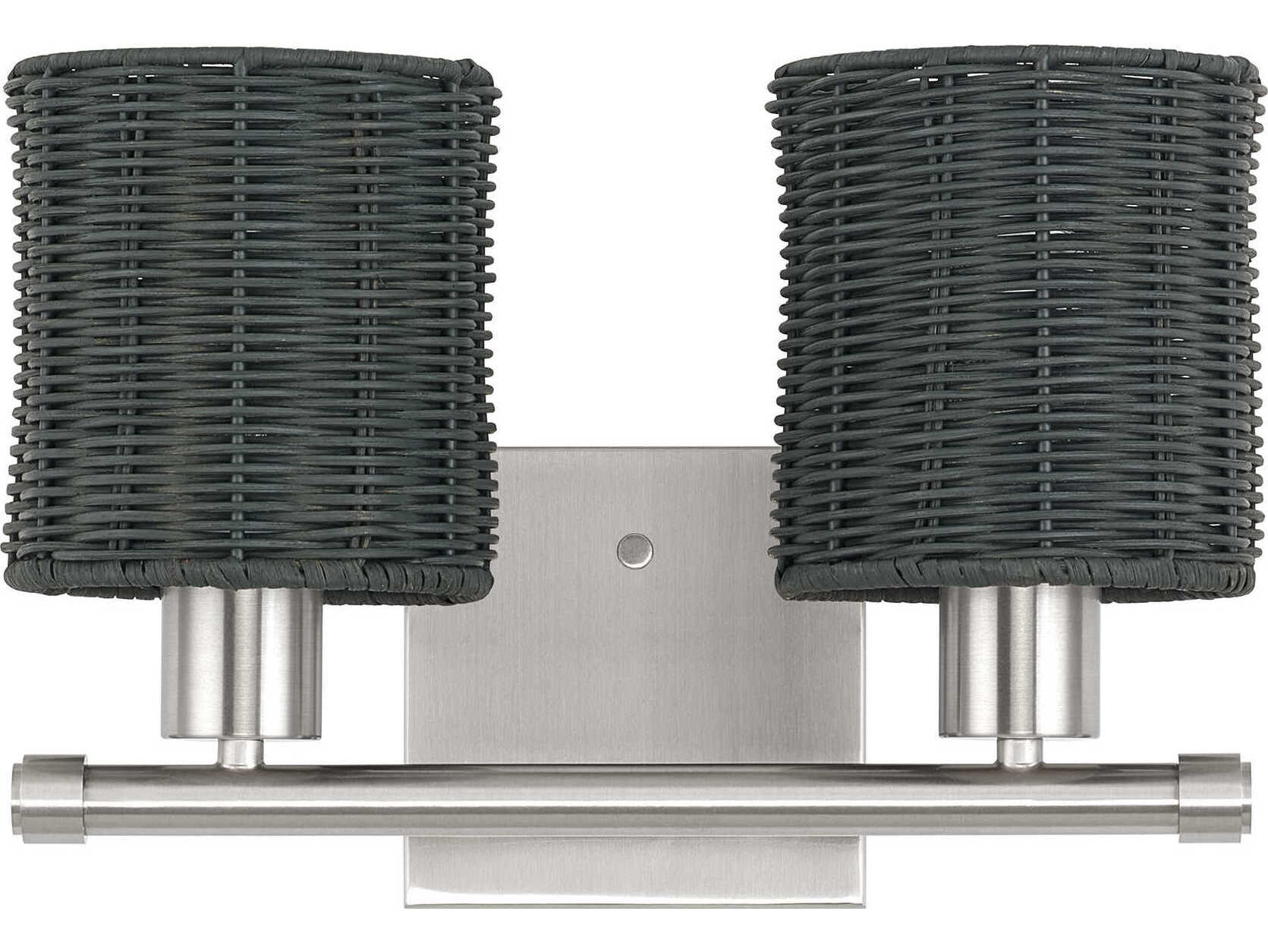 Livex Lighting Weavington 2-Light Brushed Nickel Vanity Light