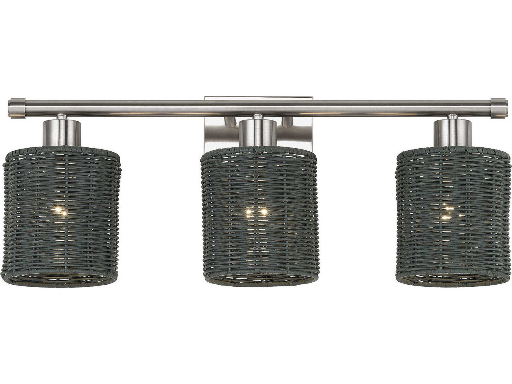 Livex Lighting Weavington 3-Light Brushed Nickel Vanity Light