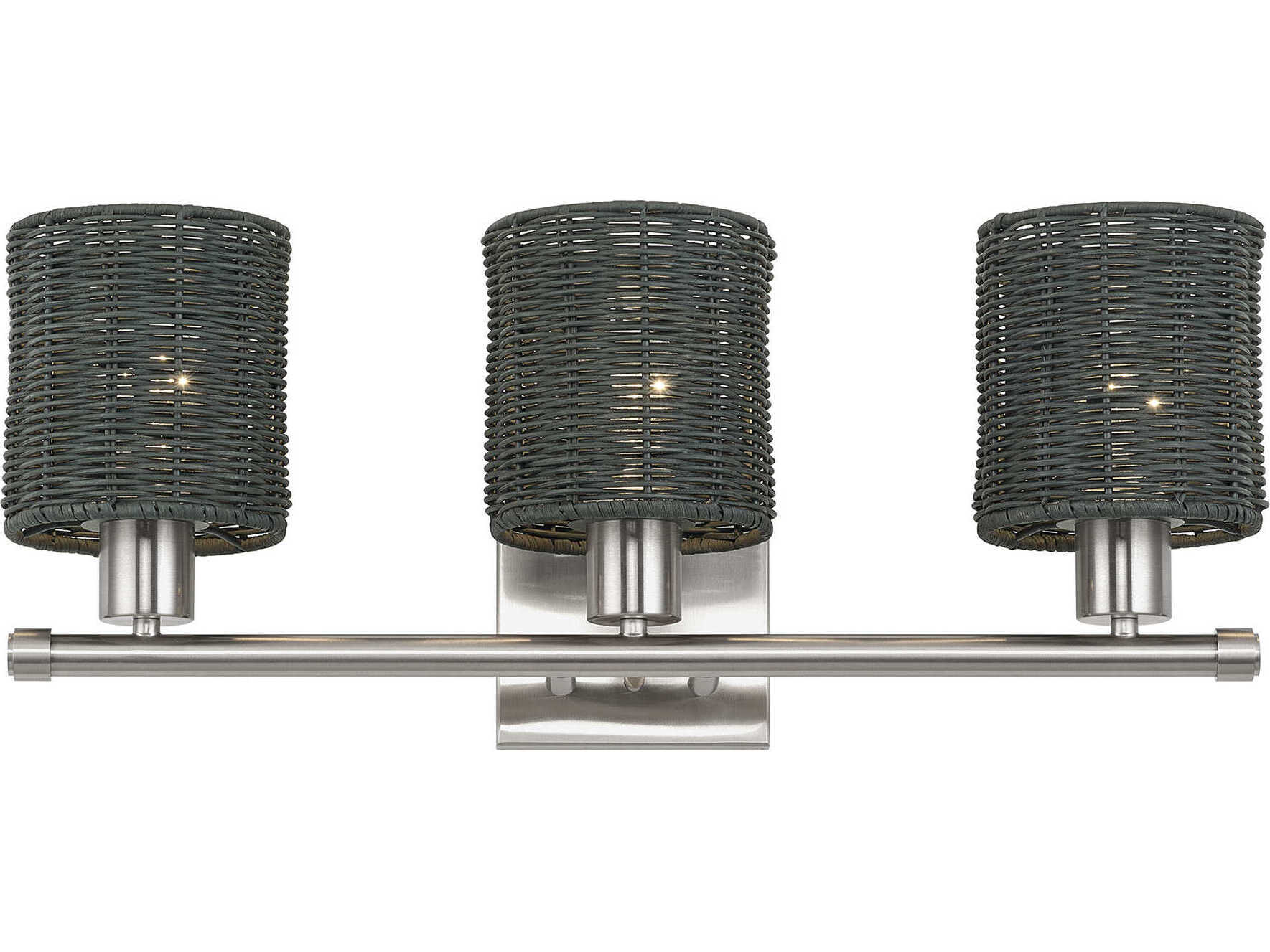 Livex Lighting Weavington 3-Light Brushed Nickel Vanity Light