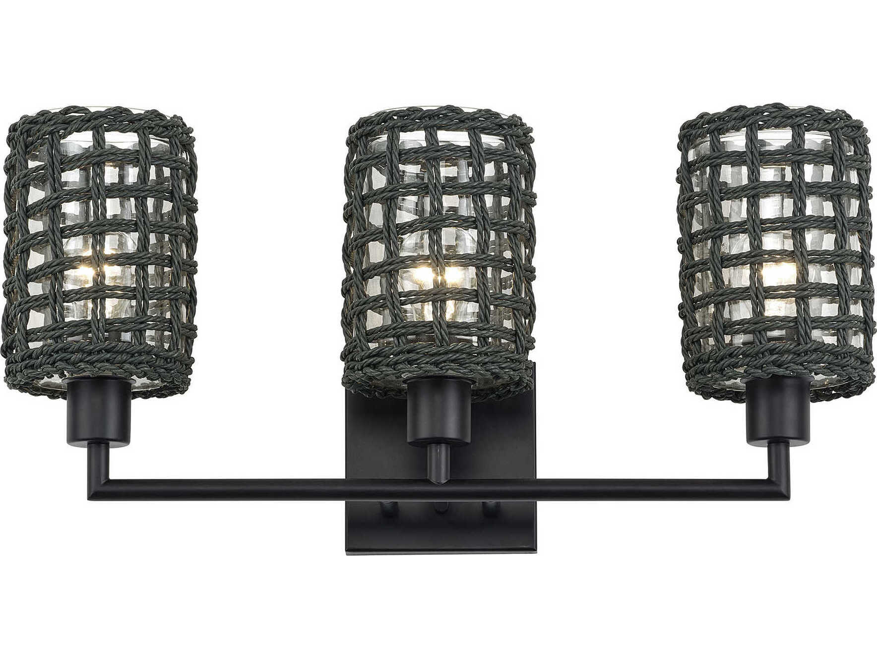 Livex Lighting Twinewell 3-Light Black Vanity Light