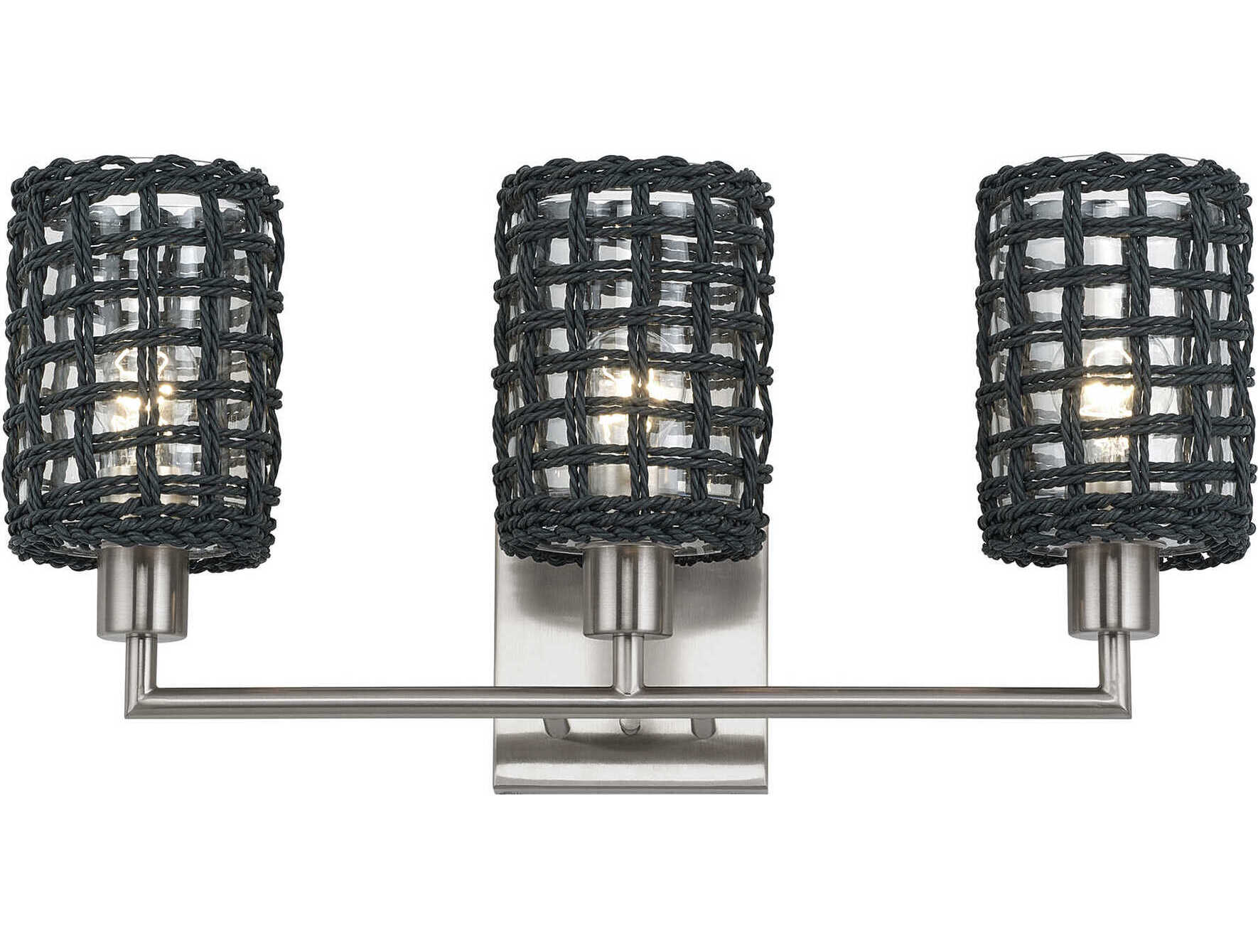 Livex Lighting Twinewell 3-Light Brushed Nickel Vanity Light