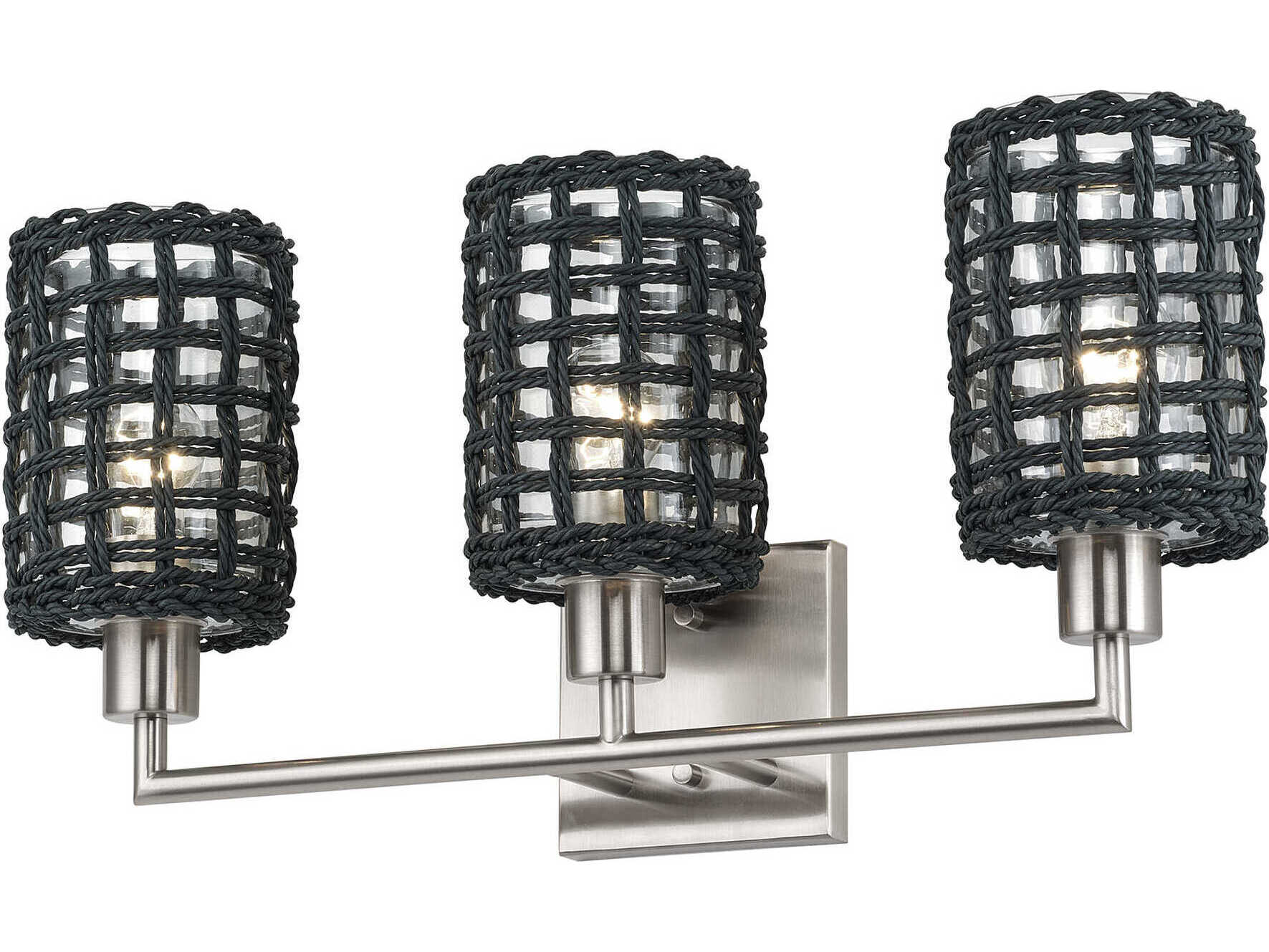 Livex Lighting Twinewell 3-Light Brushed Nickel Vanity Light