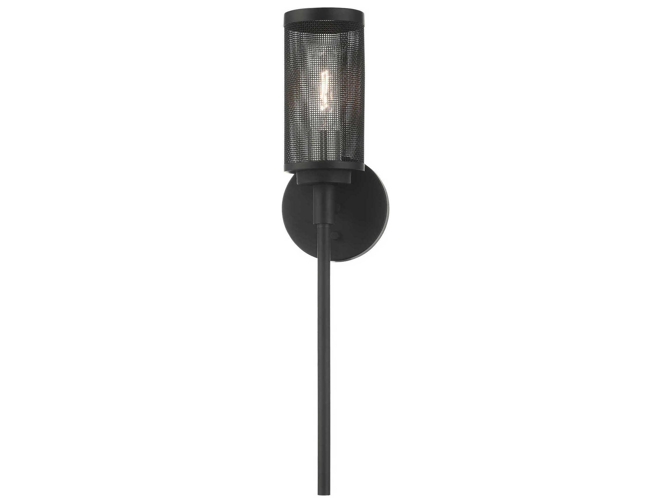 Livex Lighting Industro 1-Light Black Brushed Nickel Wall Sconce
