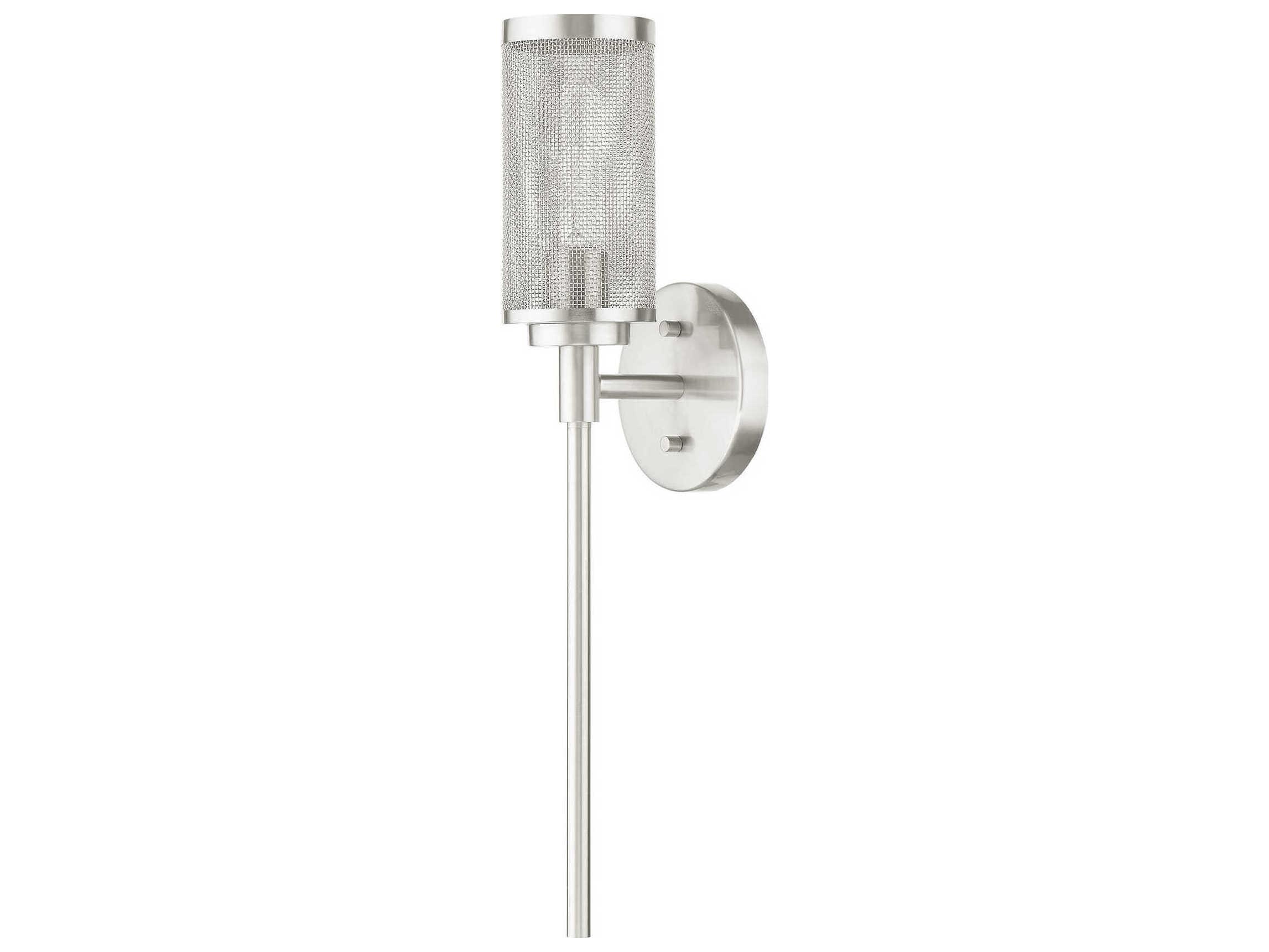 Livex Lighting Industro 1-Light Brushed Nickel Wall Sconce