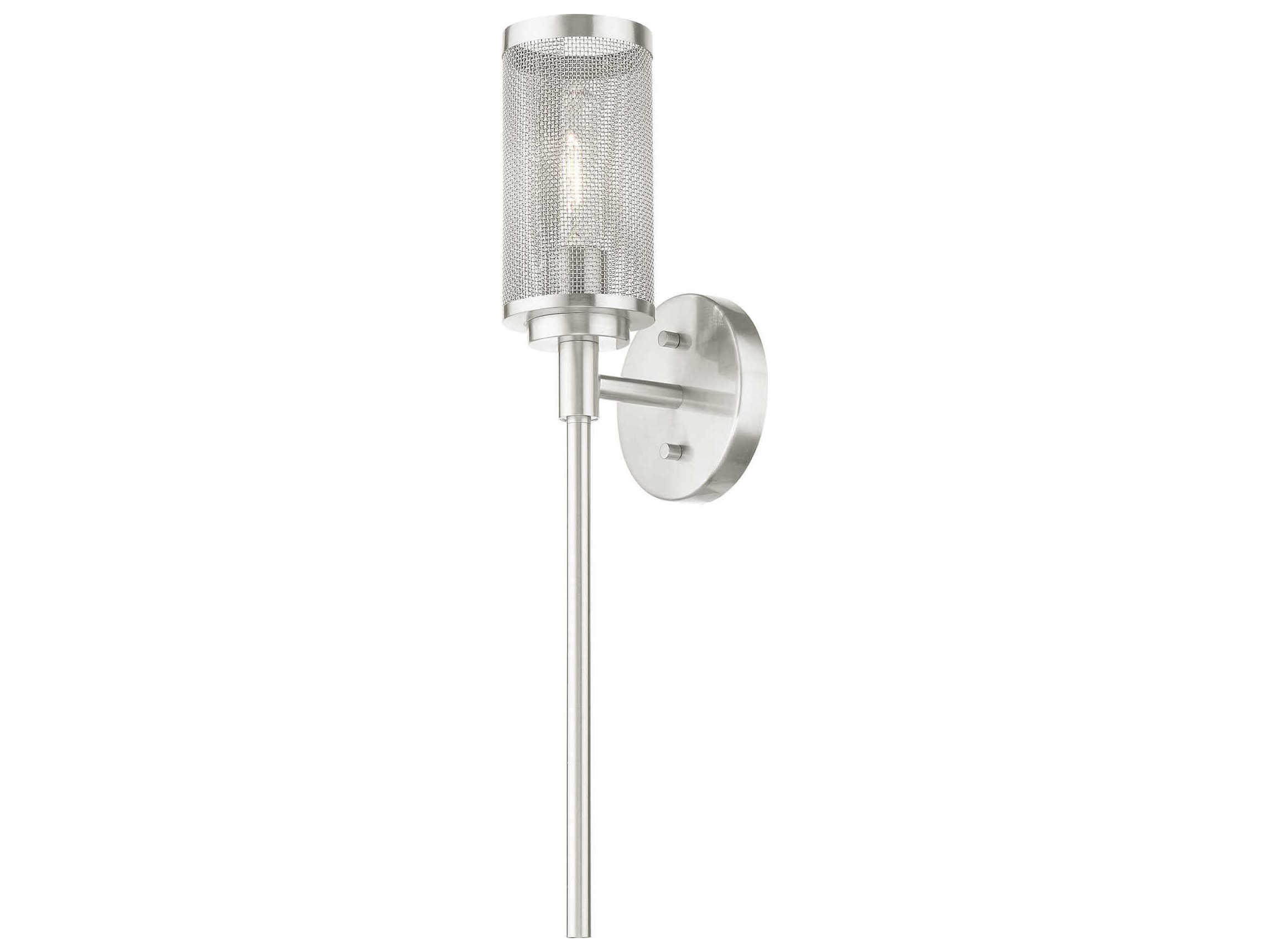 Livex Lighting Industro 1-Light Brushed Nickel Wall Sconce