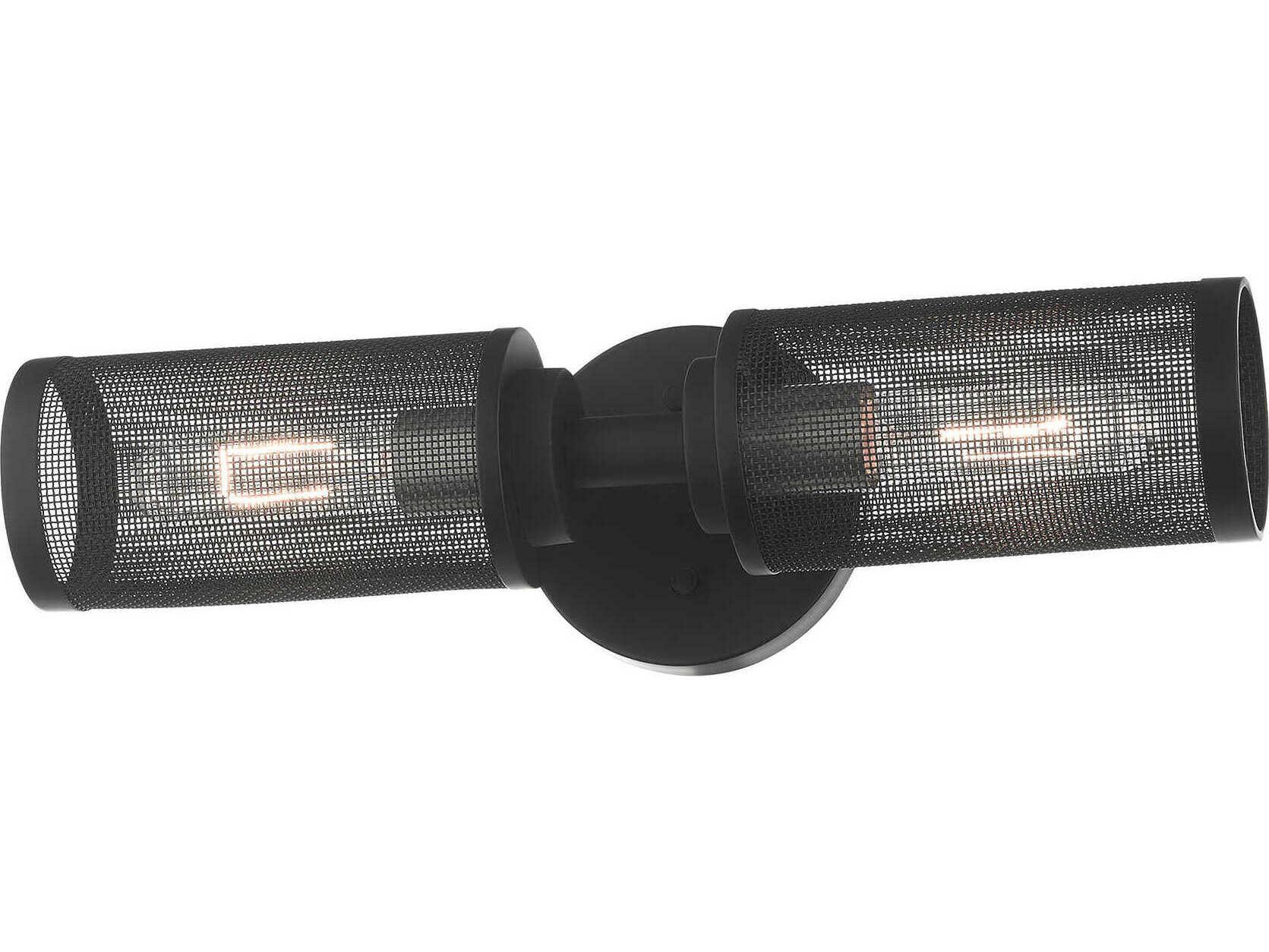 Livex Lighting Industro 2-Light Black Brushed Nickel Wall Sconce