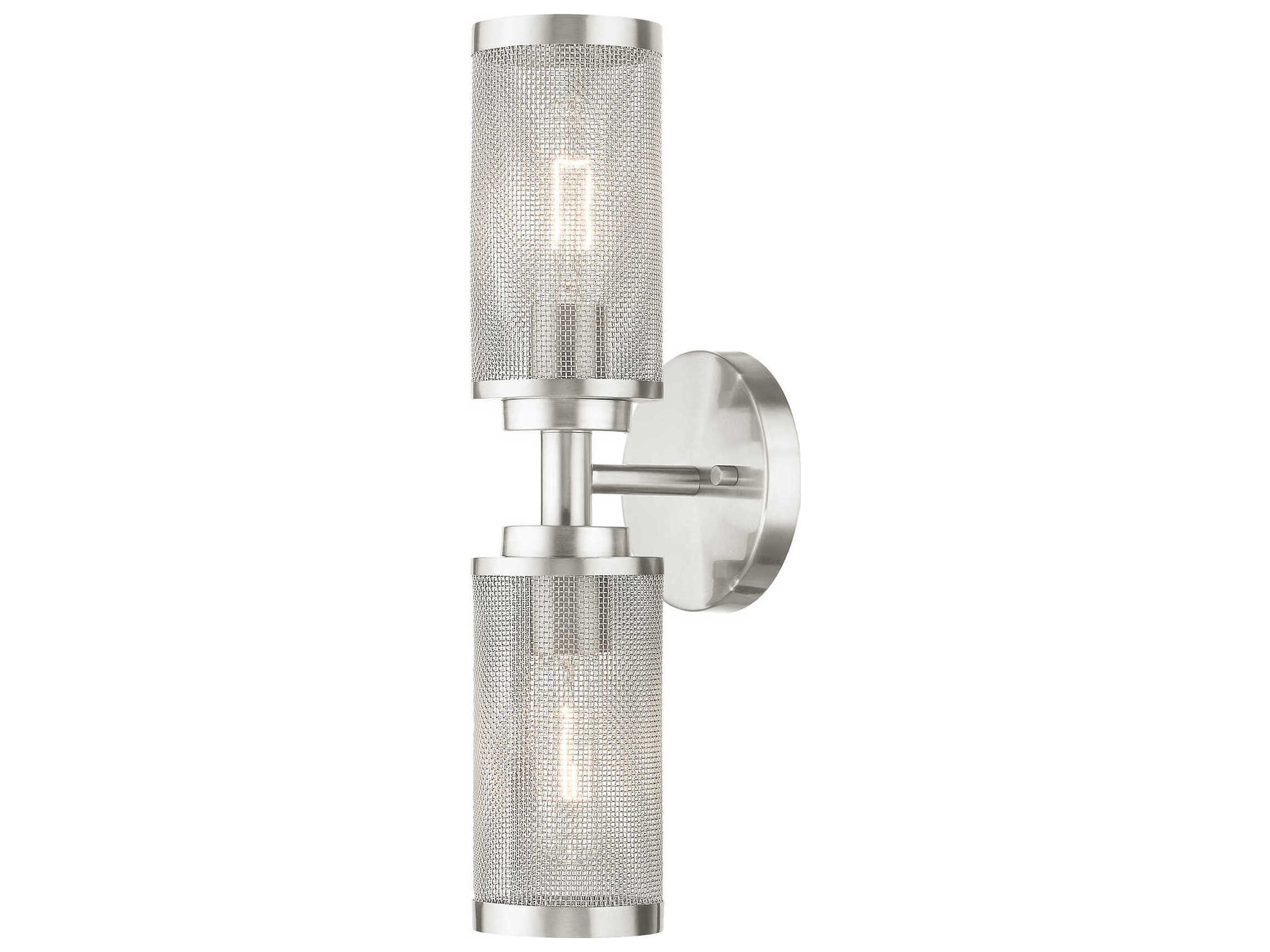 Livex Lighting Industro 2-Light Brushed Nickel Wall Sconce
