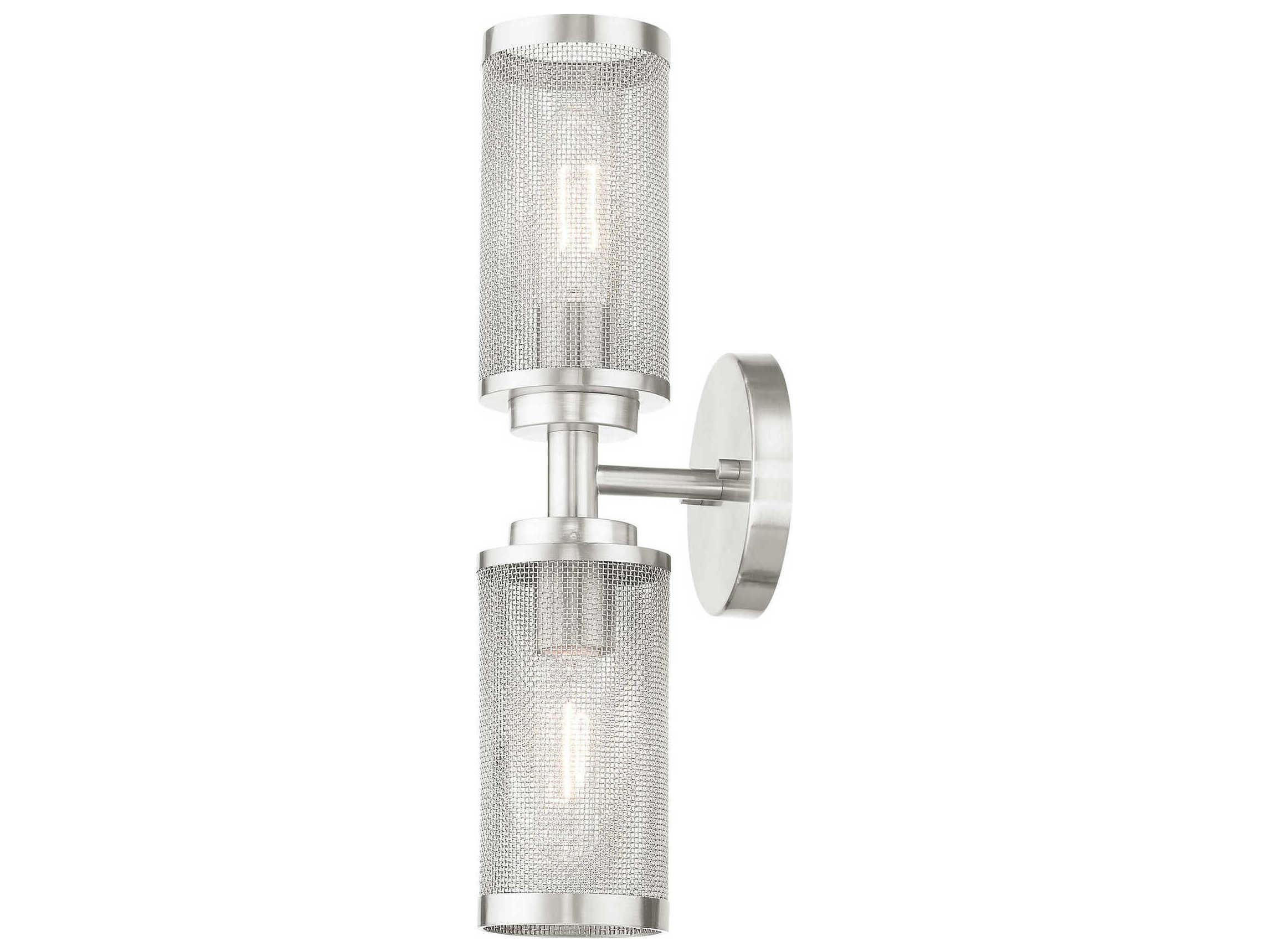 Livex Lighting Industro 2-Light Brushed Nickel Wall Sconce
