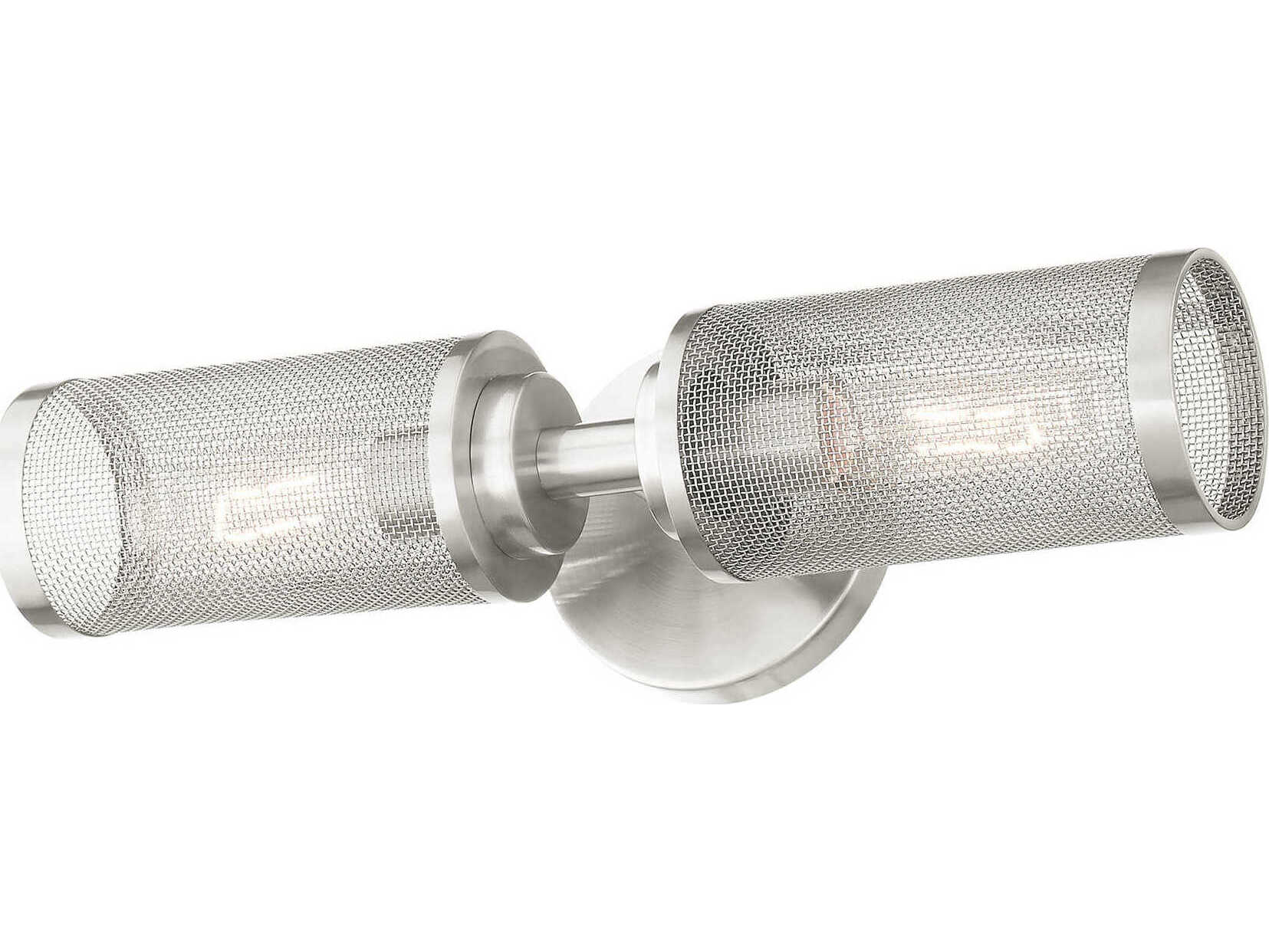 Livex Lighting Industro 2-Light Brushed Nickel Wall Sconce
