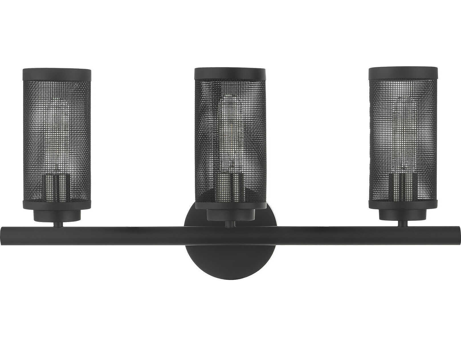 Livex Lighting Industro 3-Light Black Brushed Nickel Vanity Light