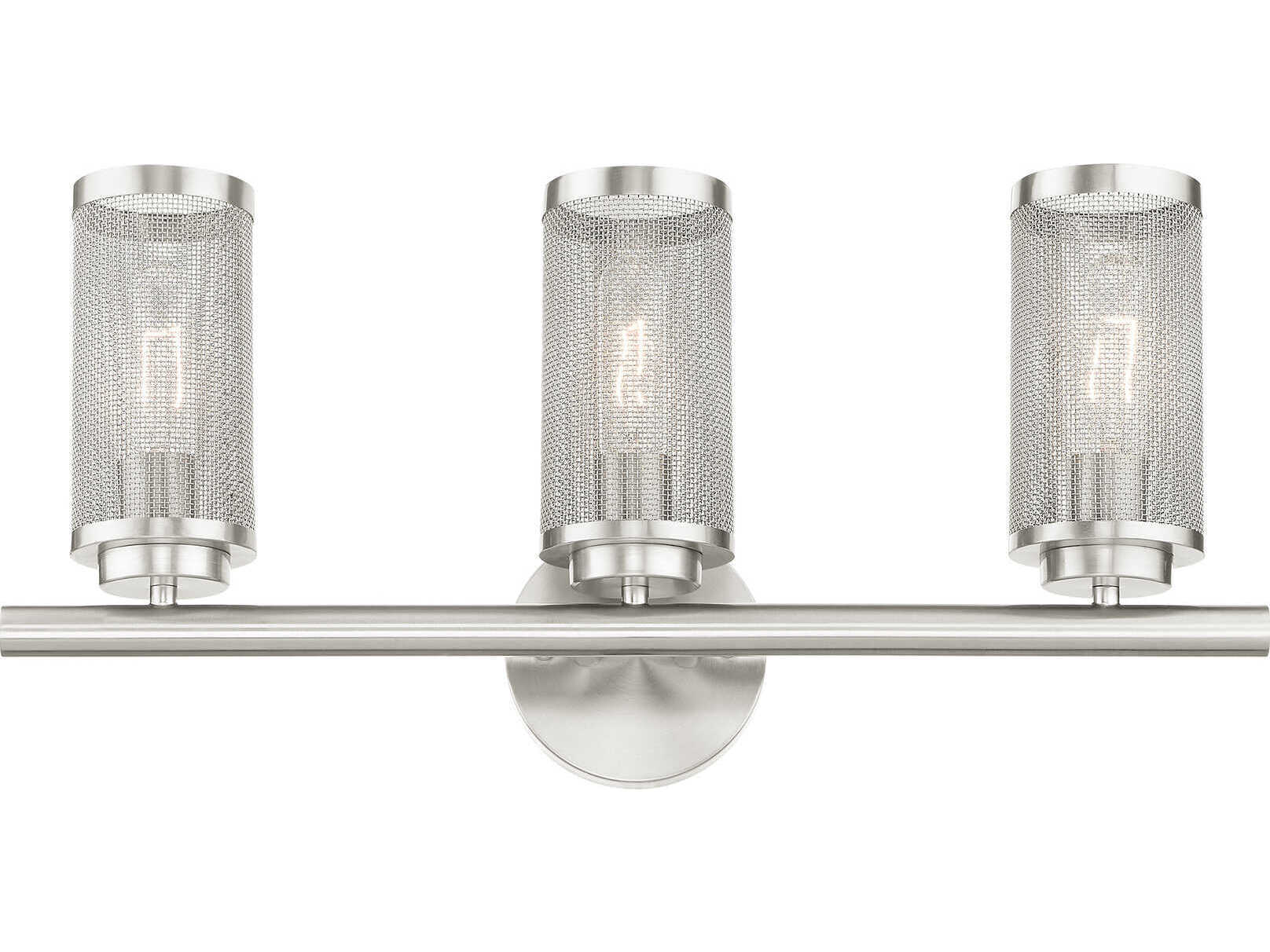 Livex Lighting Industro 3-Light Brushed Nickel Vanity Light