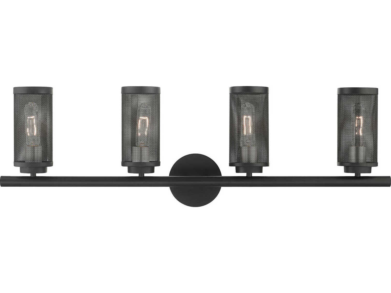 Livex Lighting Industro 4-Light Black Brushed Nickel Vanity Light
