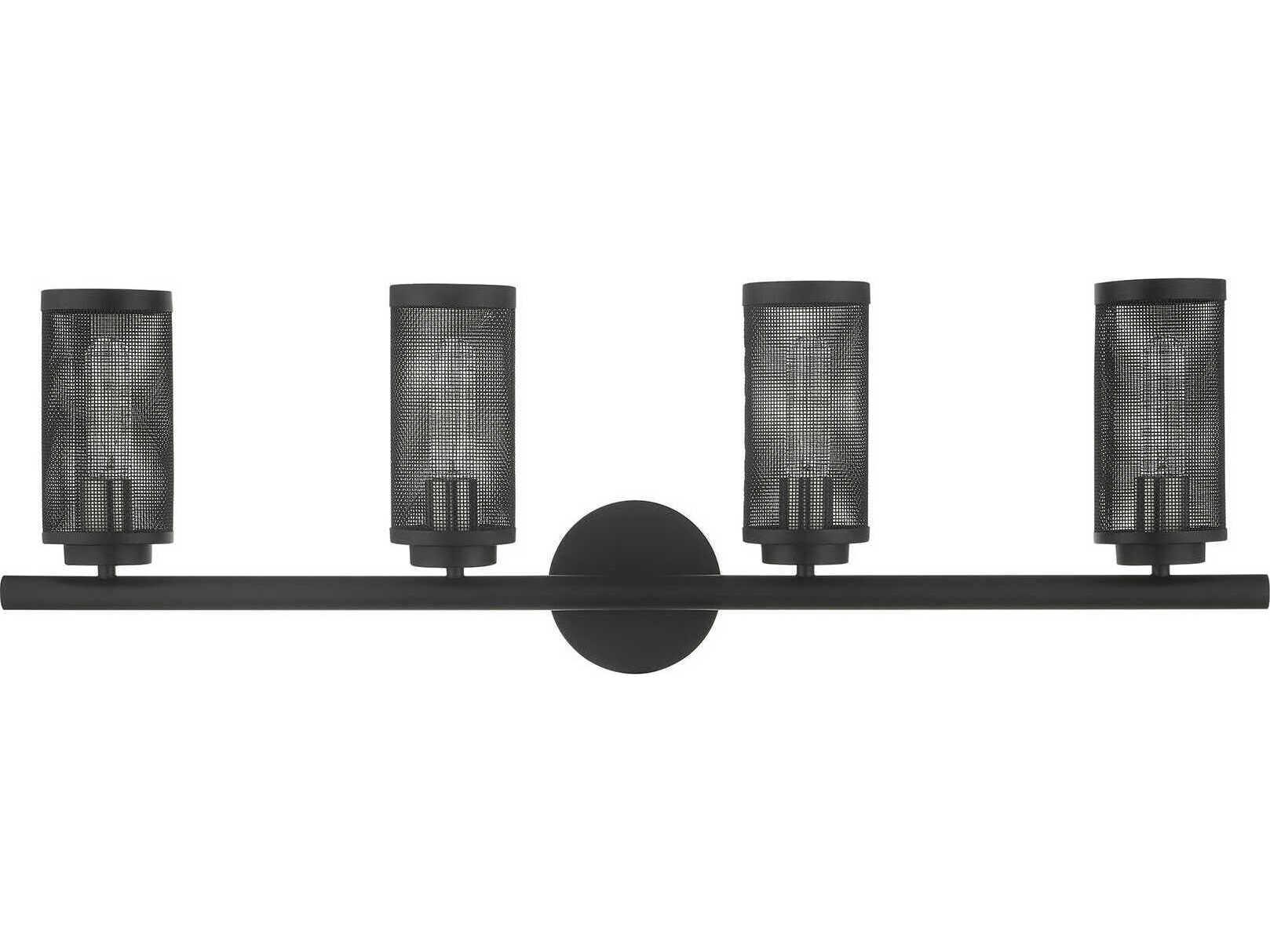 Livex Lighting Industro 4-Light Black Brushed Nickel Vanity Light