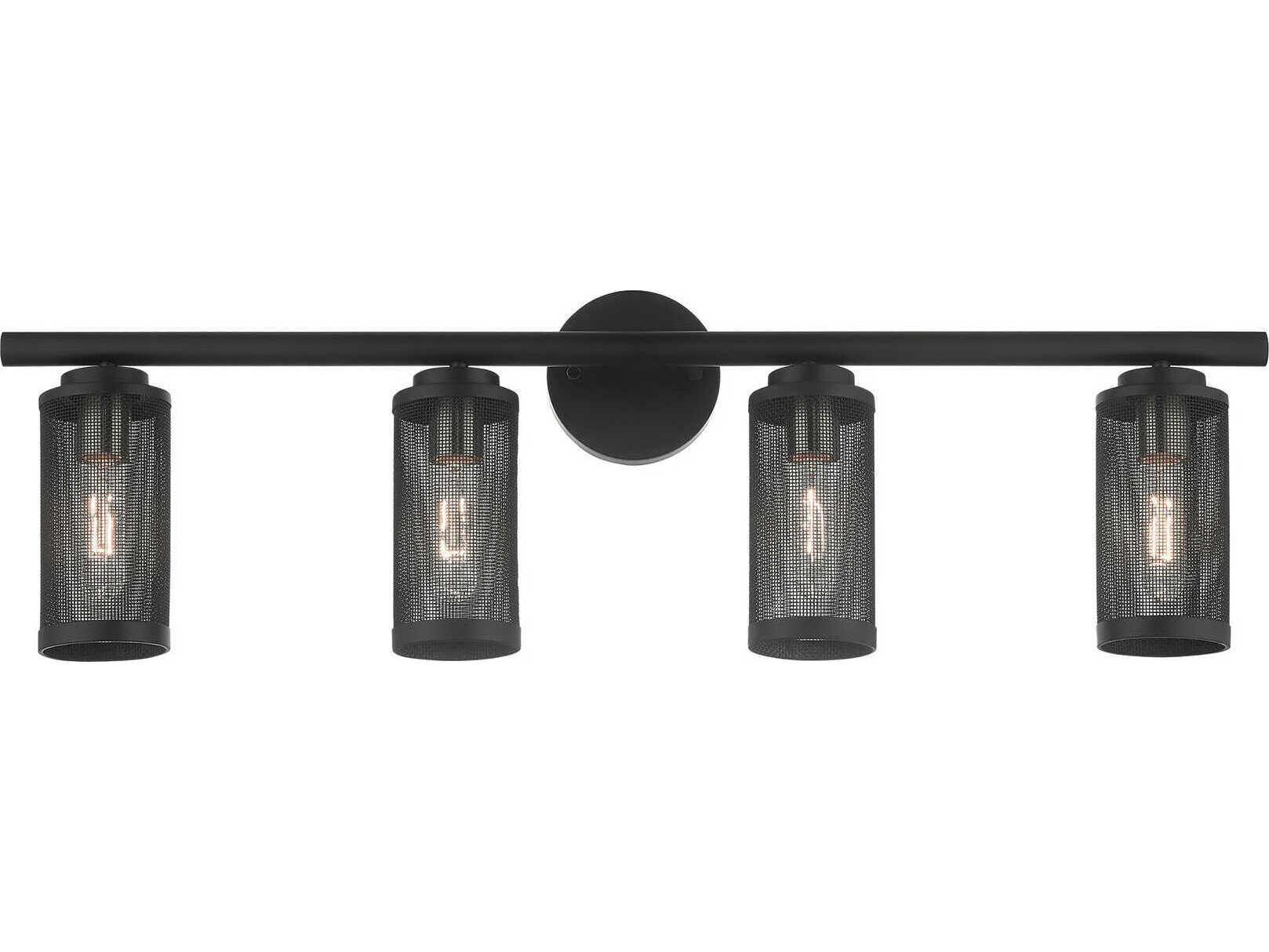Livex Lighting Industro 4-Light Black Brushed Nickel Vanity Light