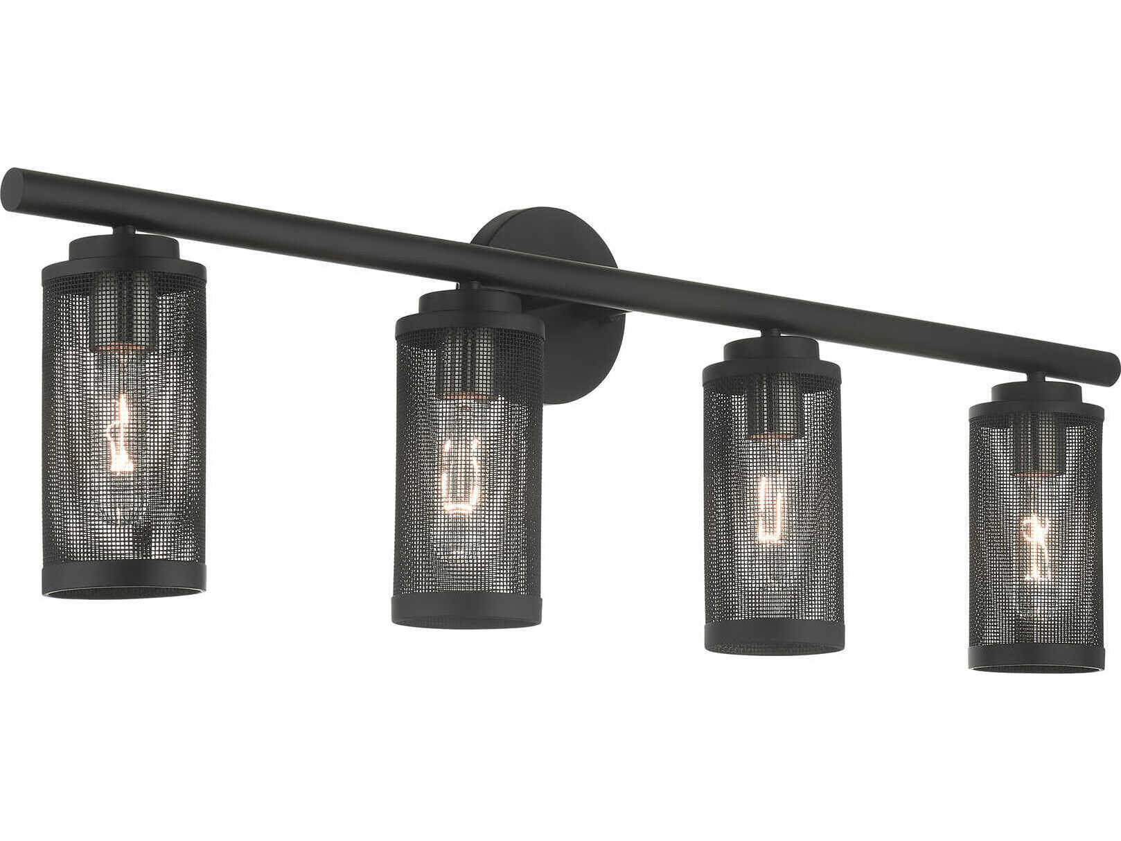 Livex Lighting Industro 4-Light Black Brushed Nickel Vanity Light
