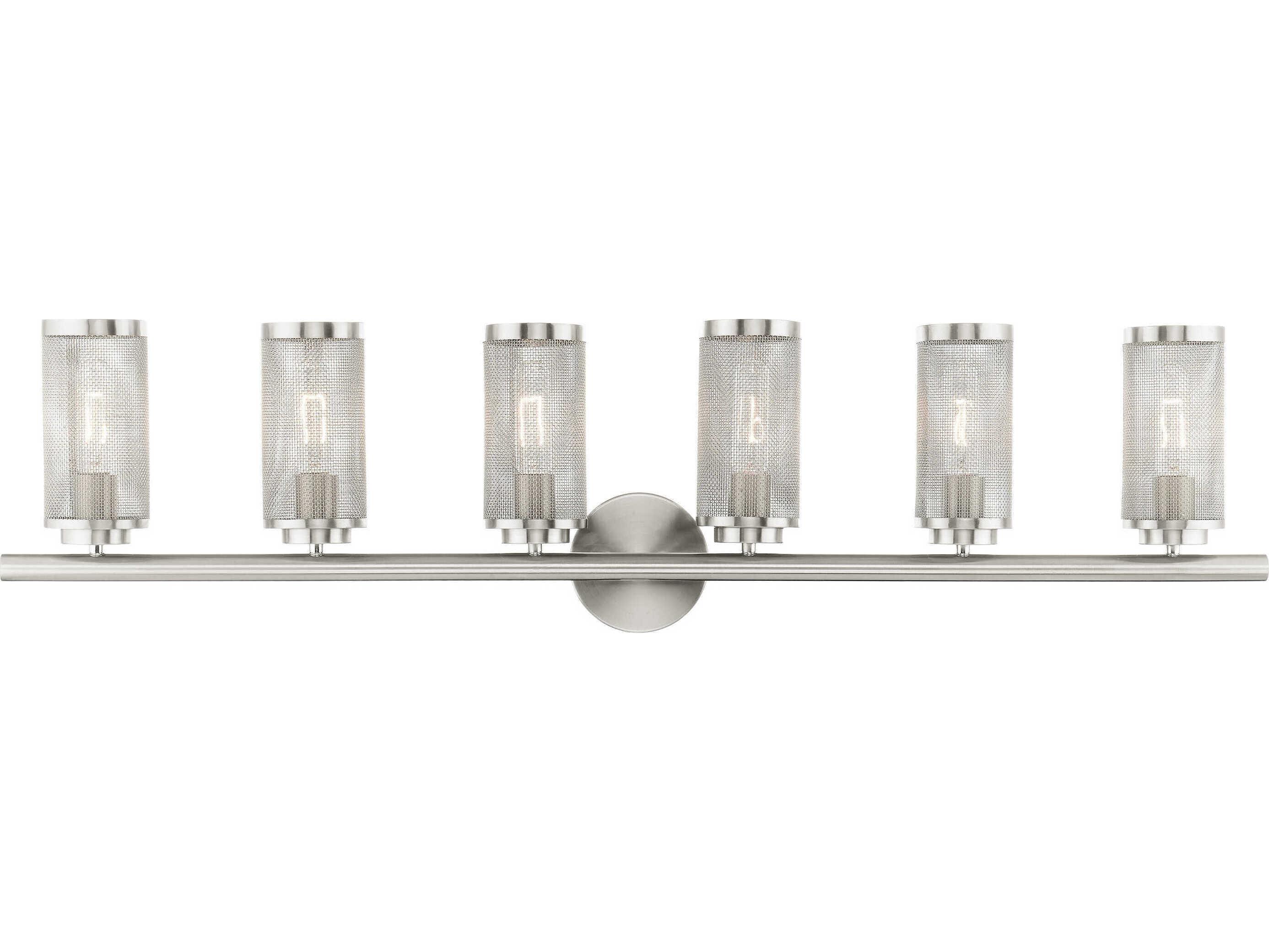 Livex Lighting Industro 6-Light Brushed Nickel Vanity Light