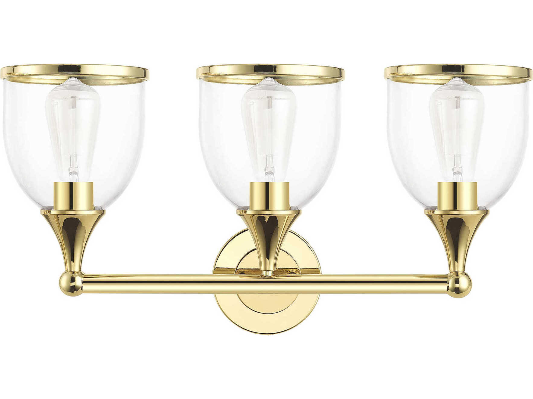 Livex Lighting Ashridge 3-Light Polished Brass Vanity Light
