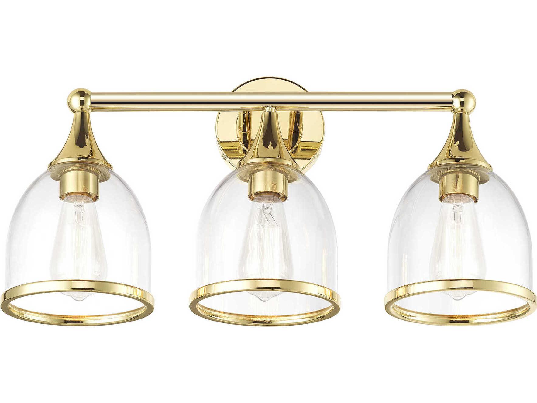 Livex Lighting Ashridge 3-Light Polished Brass Vanity Light