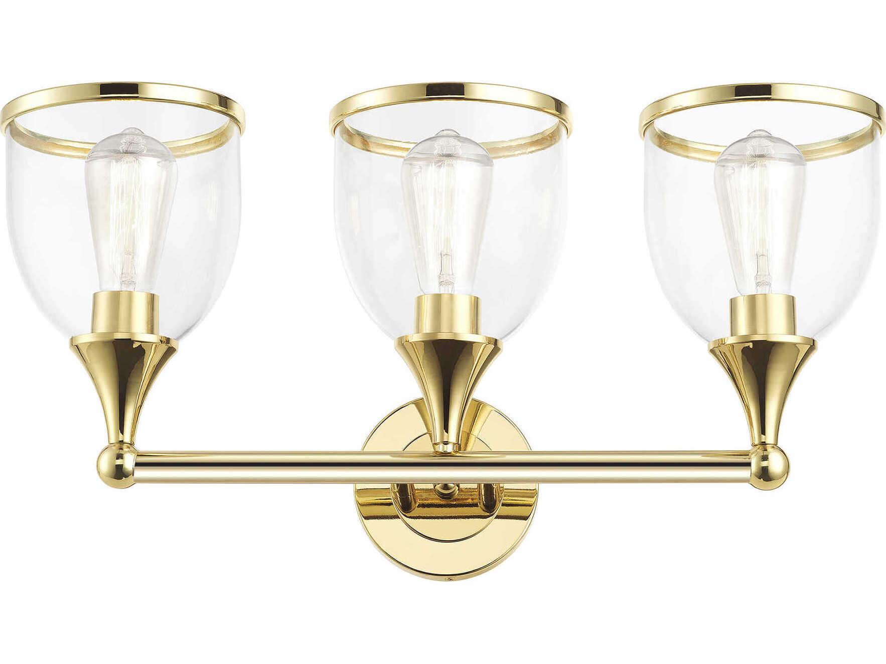 Livex Lighting Ashridge 3-Light Polished Brass Vanity Light