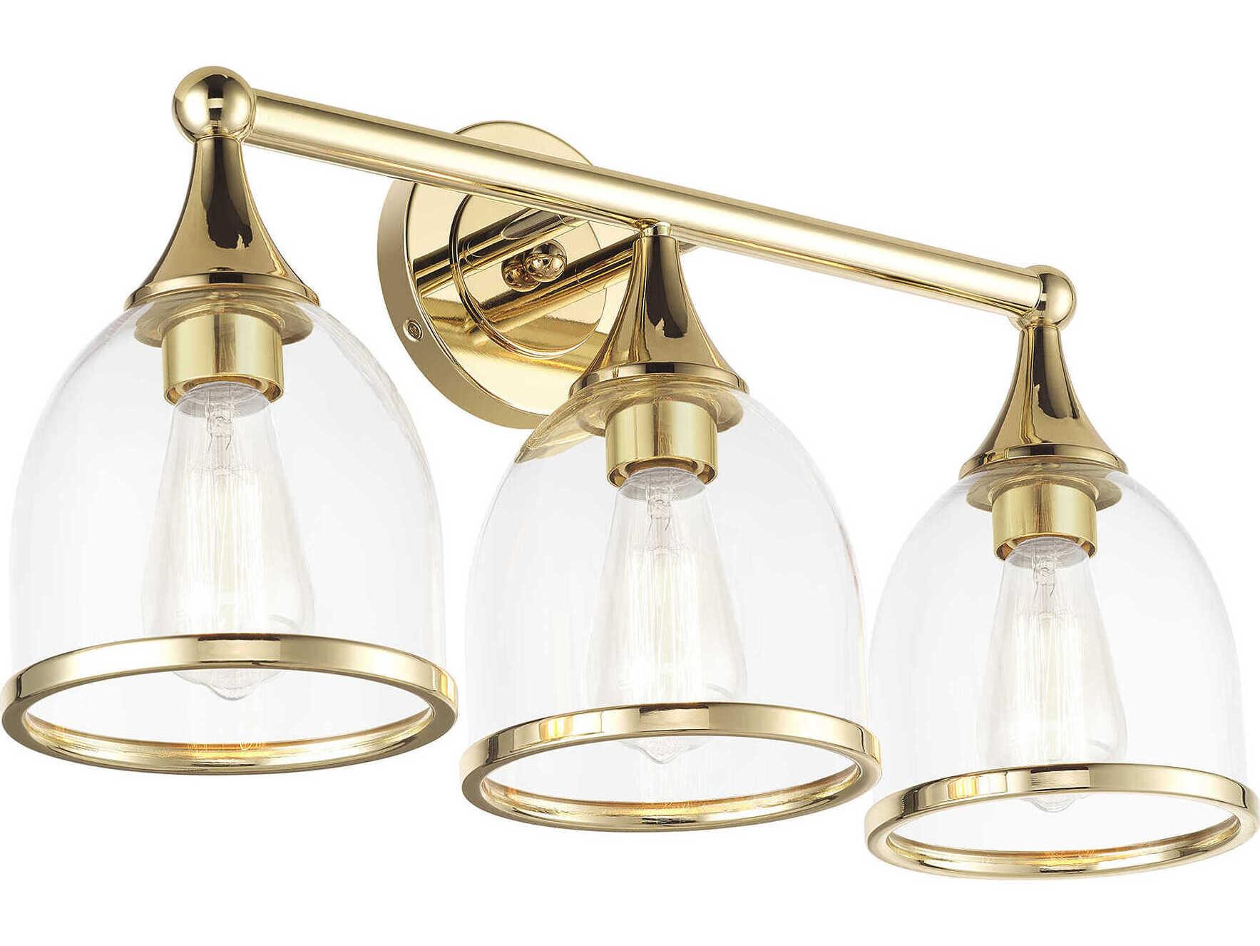Livex Lighting Ashridge 3-Light Polished Brass Vanity Light