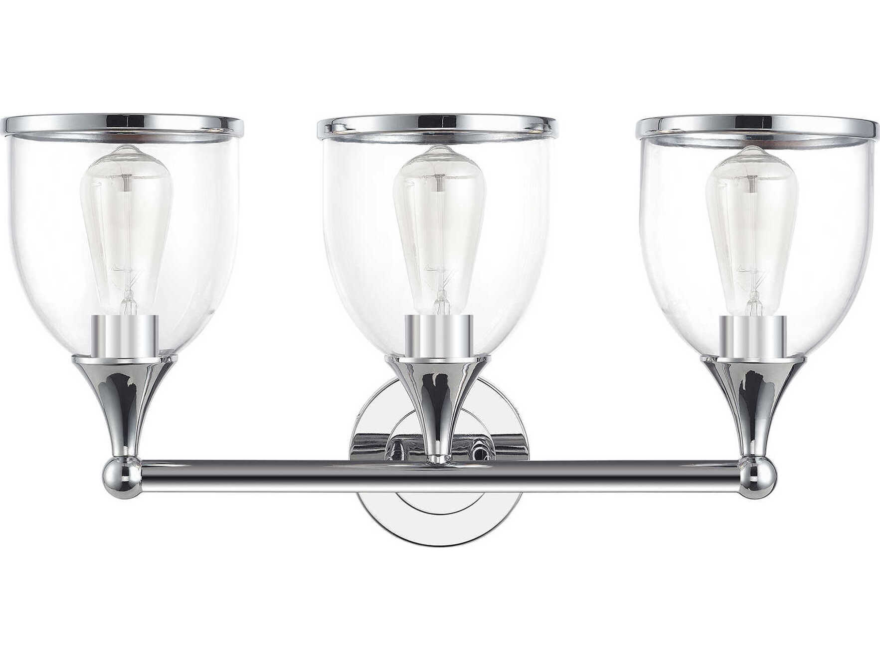 Livex Lighting Ashridge 3-Light Polished Chrome Vanity Light