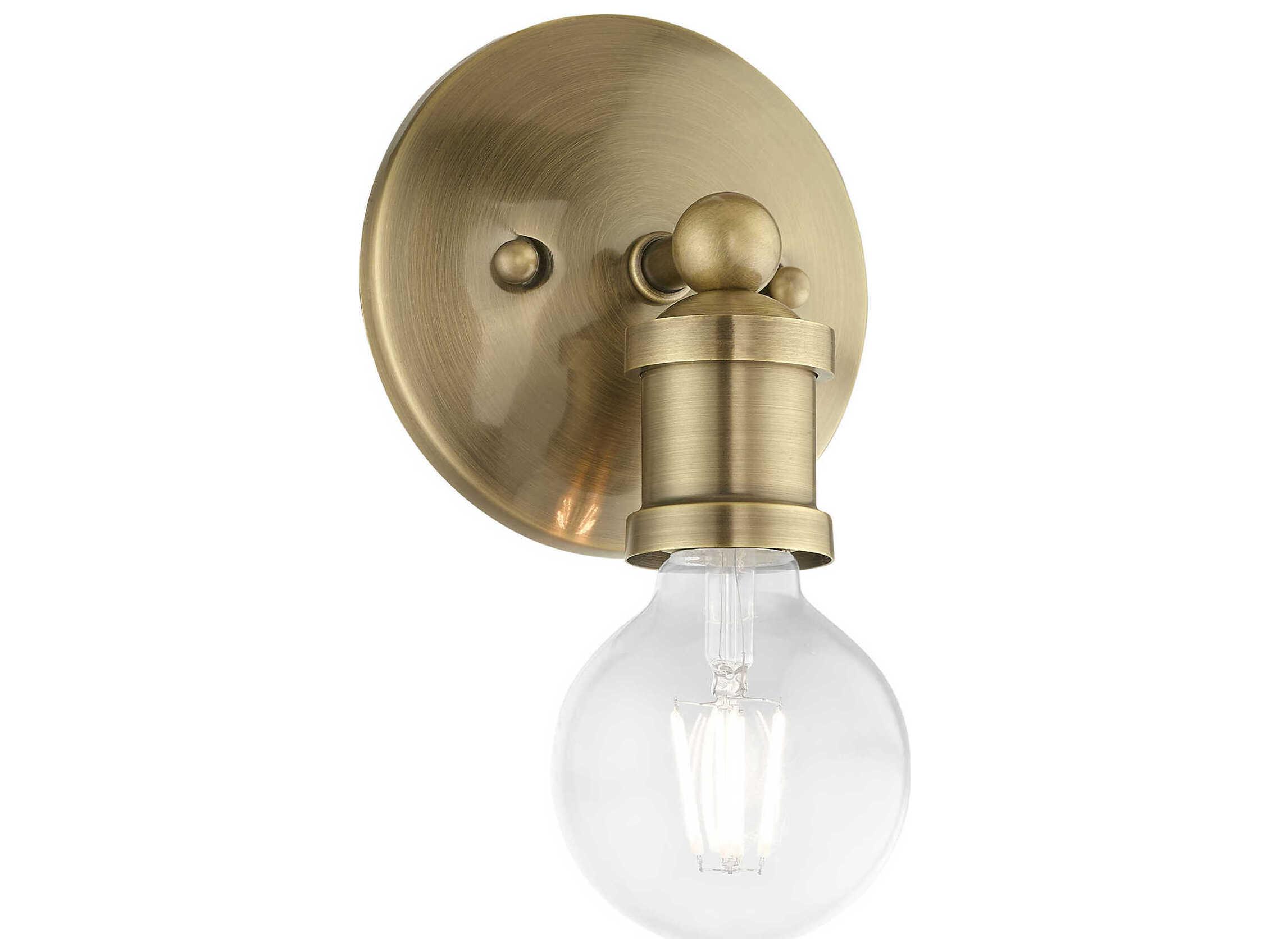 Livex Lighting Lansdale 1-Light Antique Brass Wall Sconce