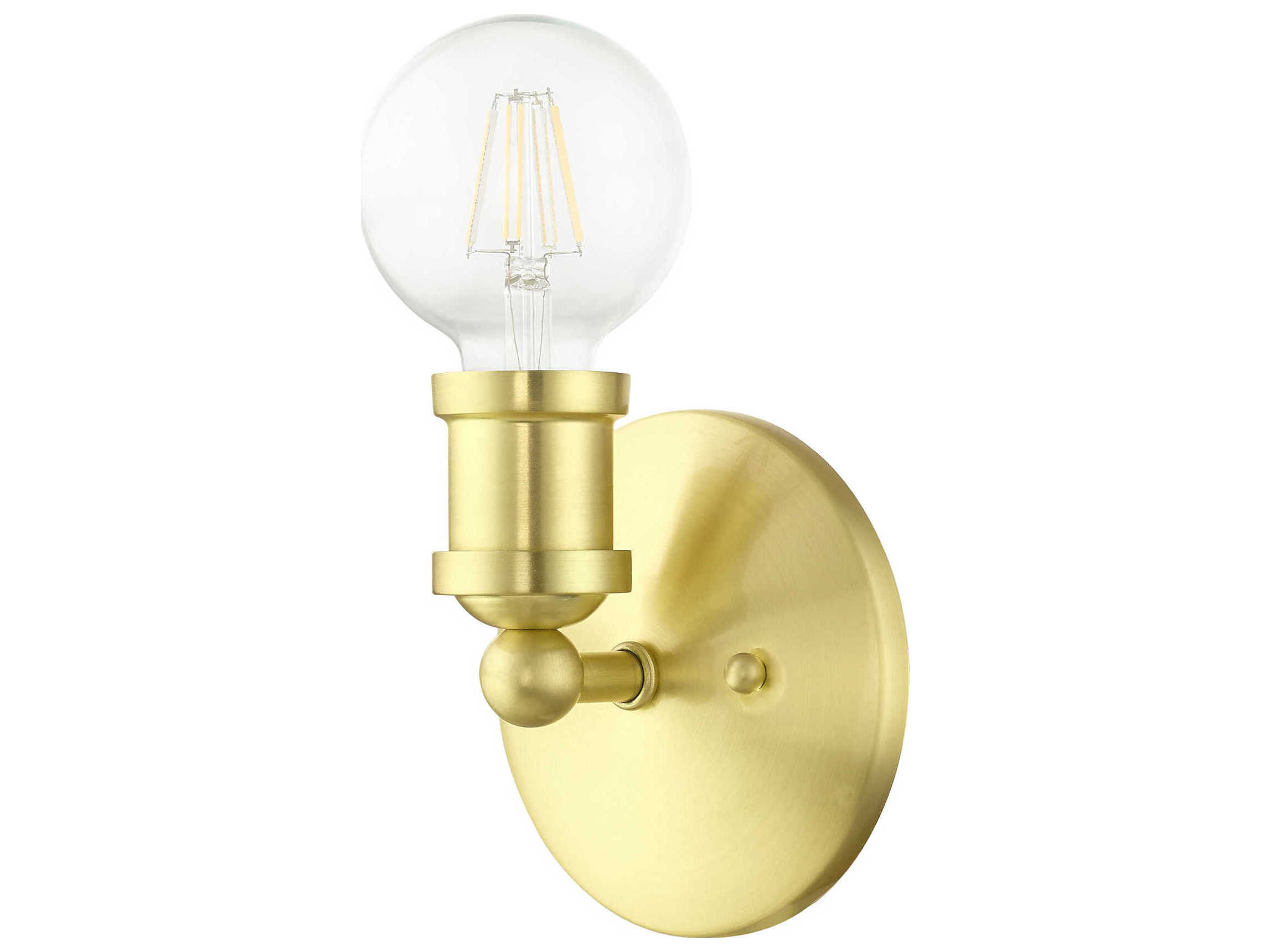 Livex Lighting Lansdale 1-Light Satin Brass Wall Sconce