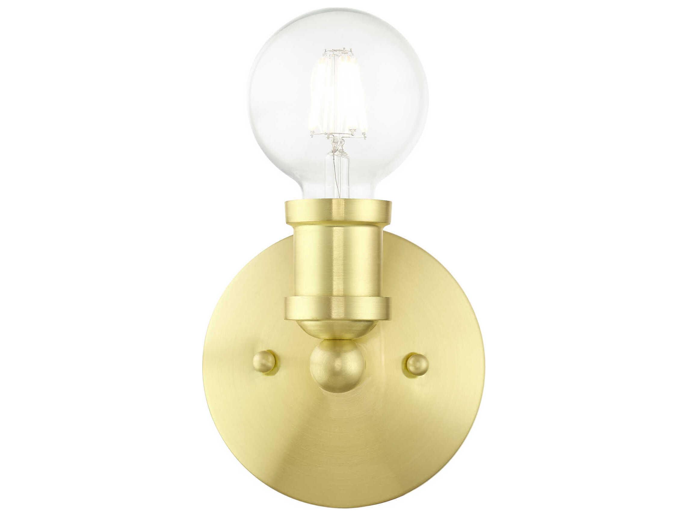 Livex Lighting Lansdale 1-Light Satin Brass Wall Sconce