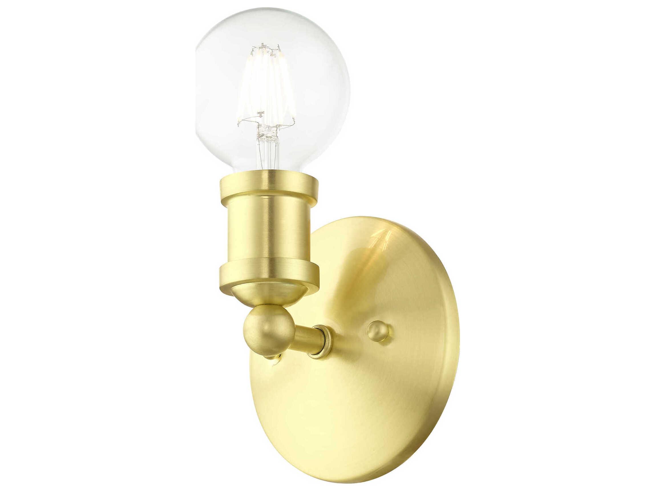 Livex Lighting Lansdale 1-Light Satin Brass Wall Sconce