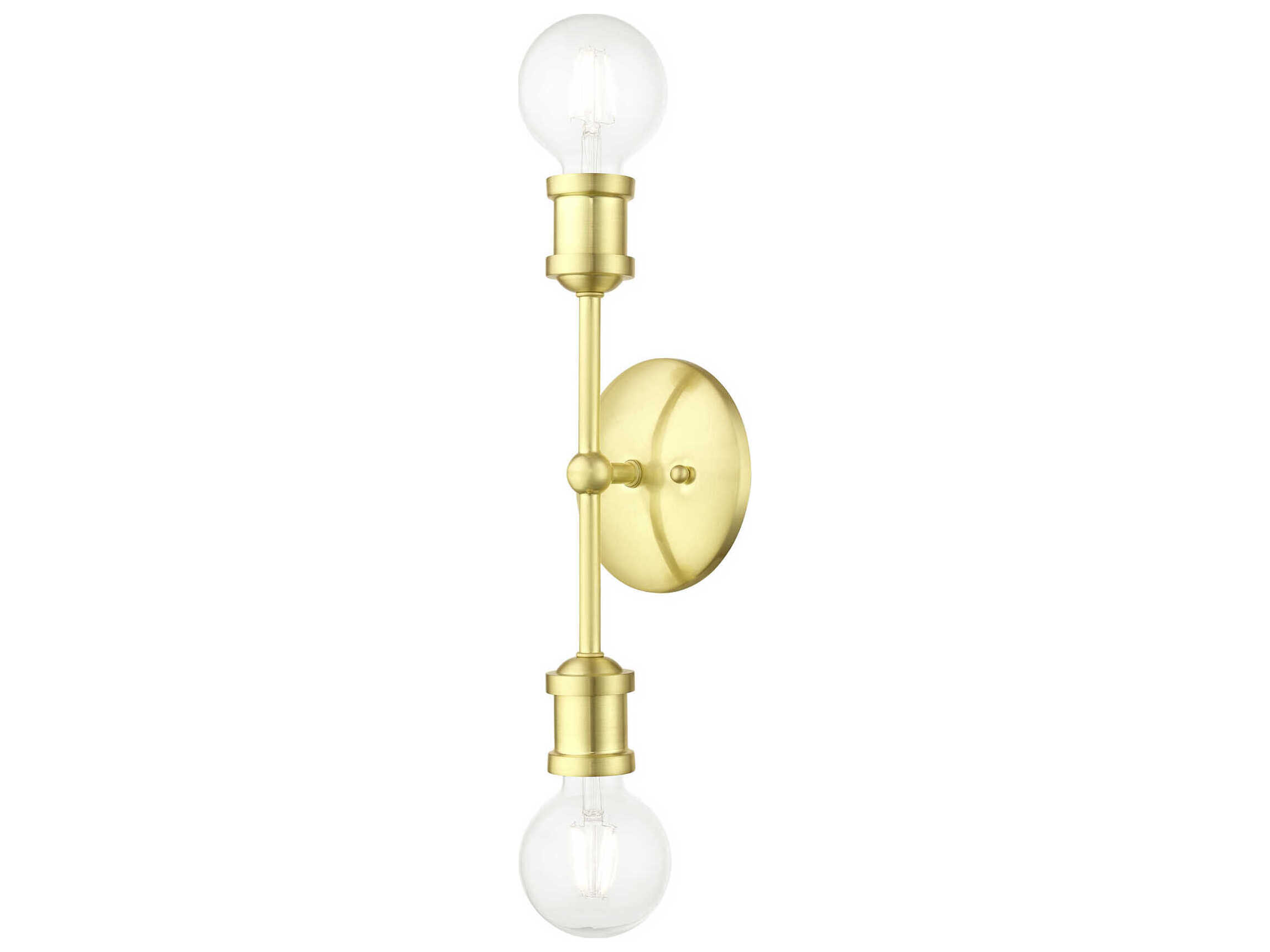 Livex Lighting Lansdale 2-Light Satin Brass Wall Sconce