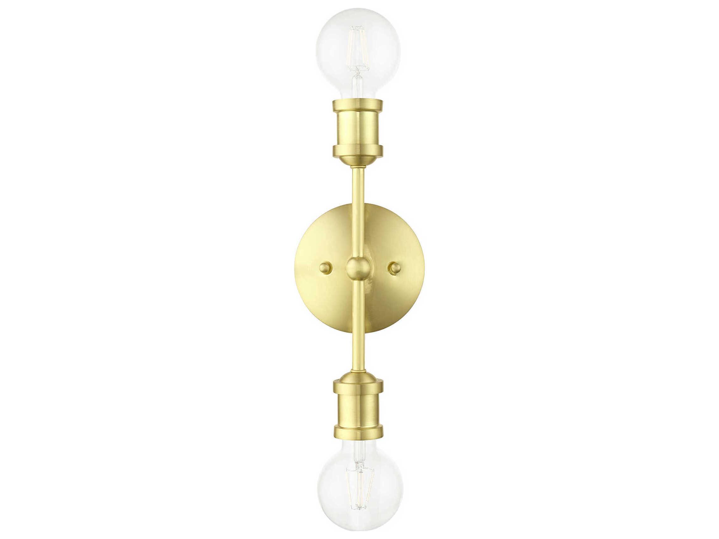 Livex Lighting Lansdale 2-Light Satin Brass Wall Sconce