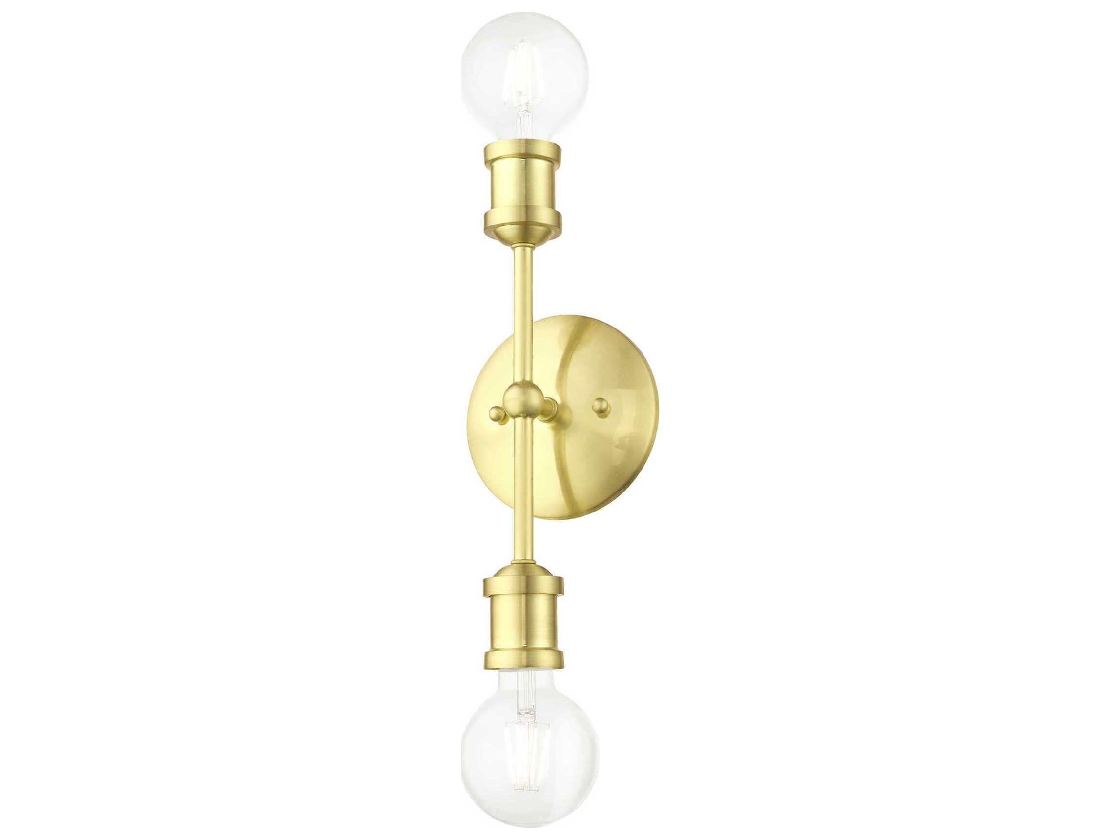 Livex Lighting Lansdale 2-Light Satin Brass Wall Sconce
