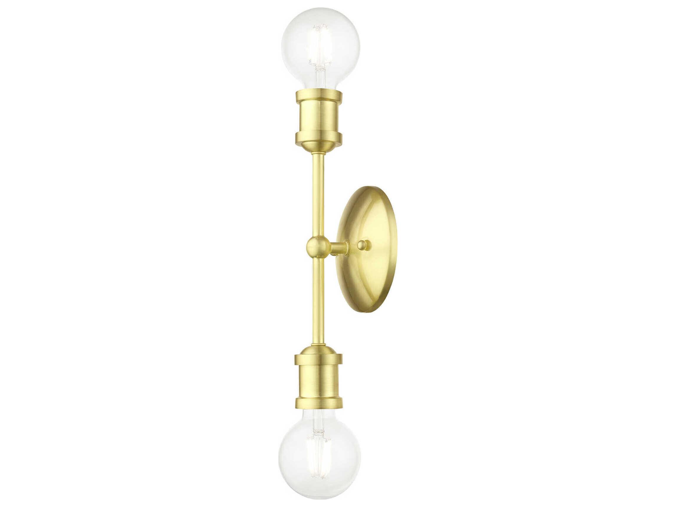 Livex Lighting Lansdale 2-Light Satin Brass Wall Sconce