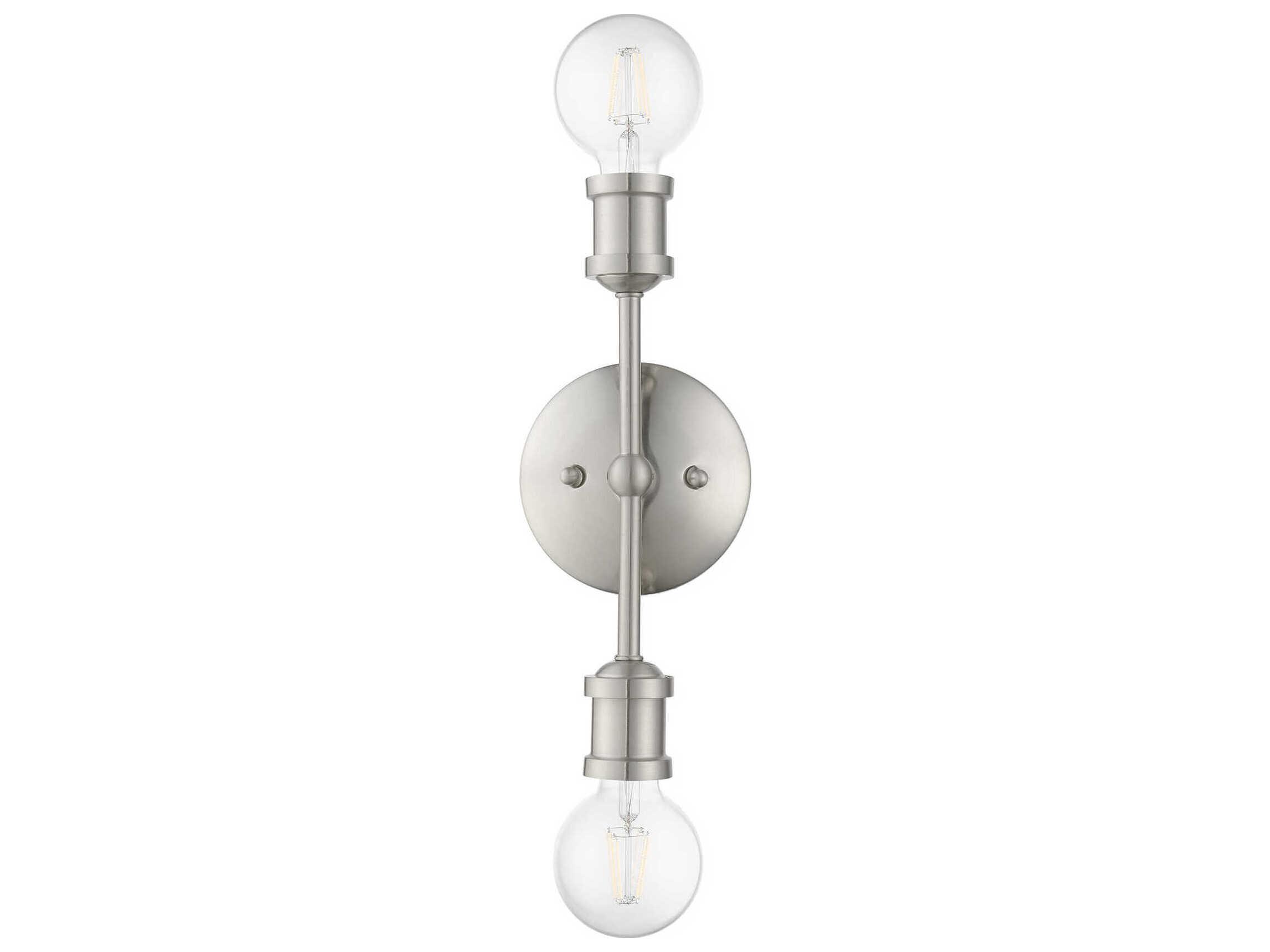 Livex Lighting Lansdale 2-Light Brushed Nickel Wall Sconce
