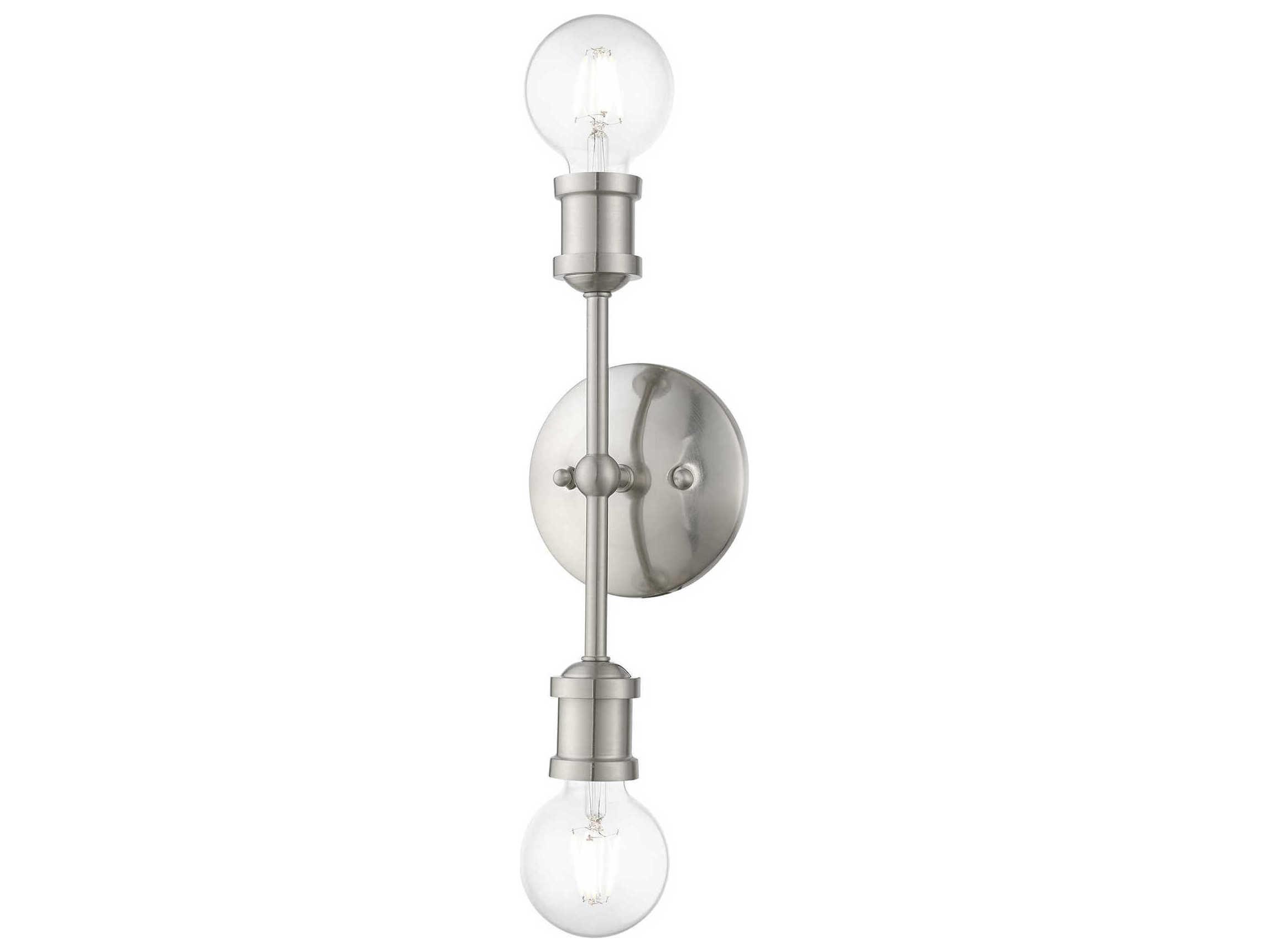 Livex Lighting Lansdale 2-Light Brushed Nickel Wall Sconce