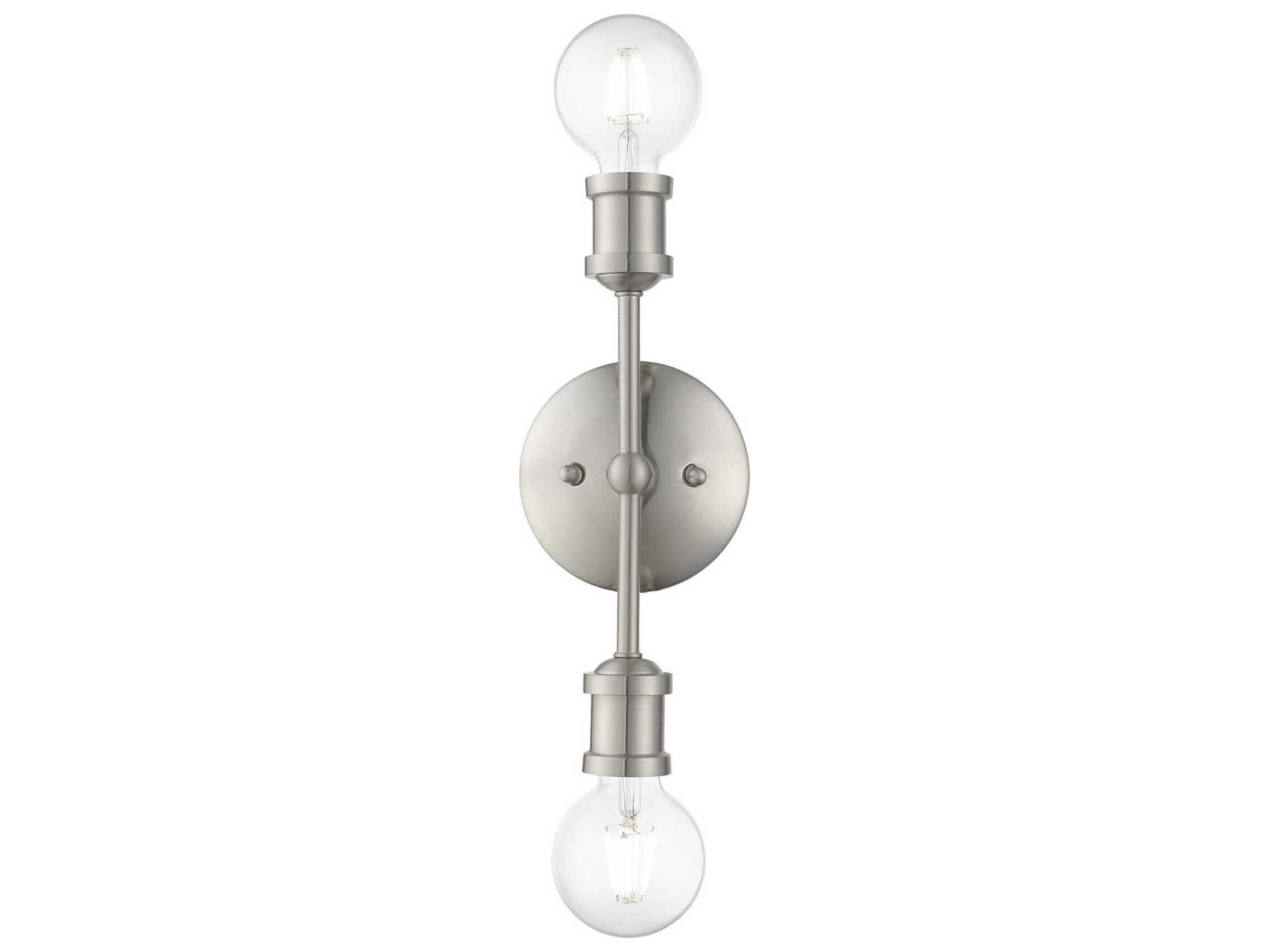 Livex Lighting Lansdale 2-Light Brushed Nickel Wall Sconce