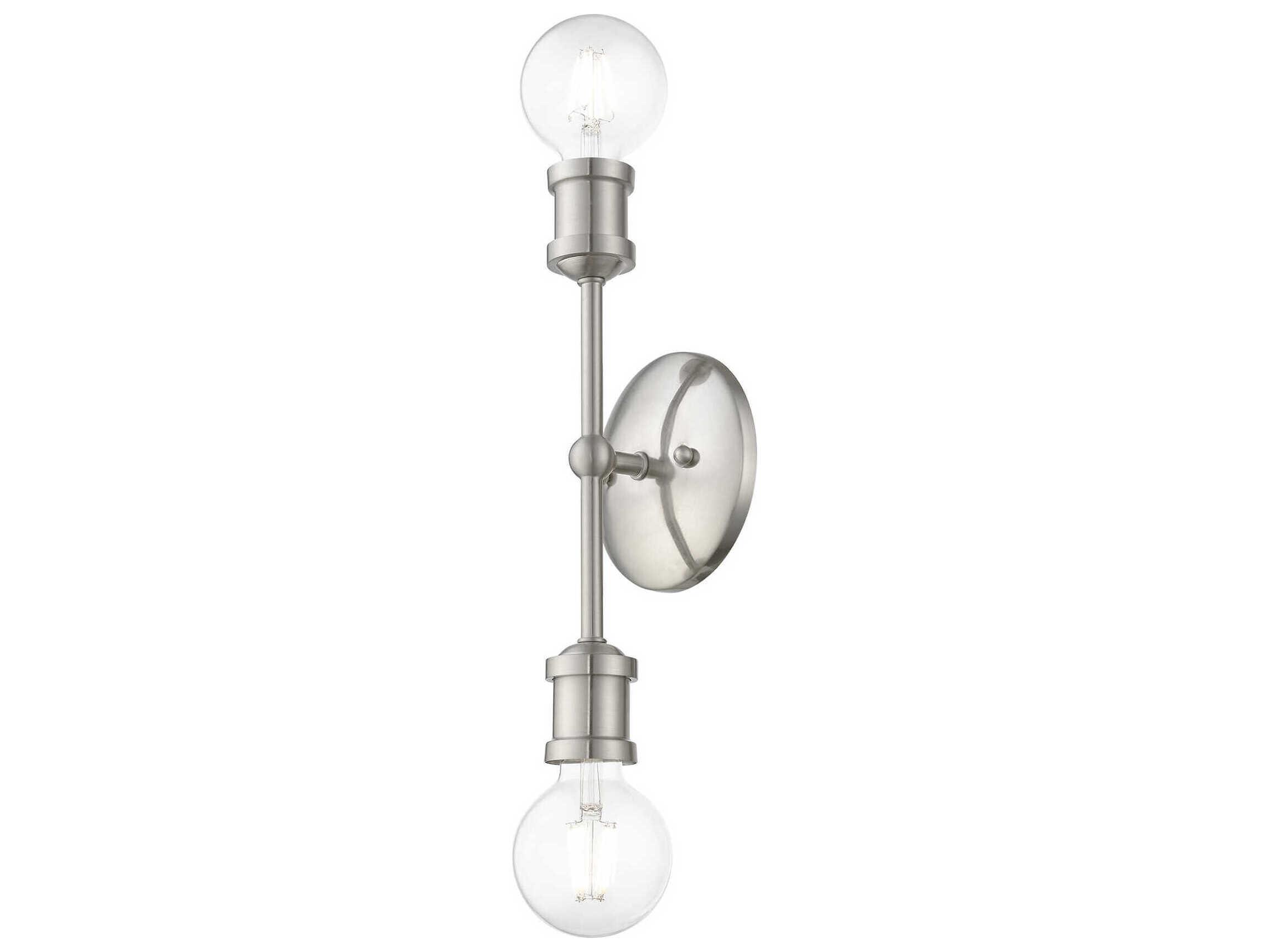 Livex Lighting Lansdale 2-Light Brushed Nickel Wall Sconce