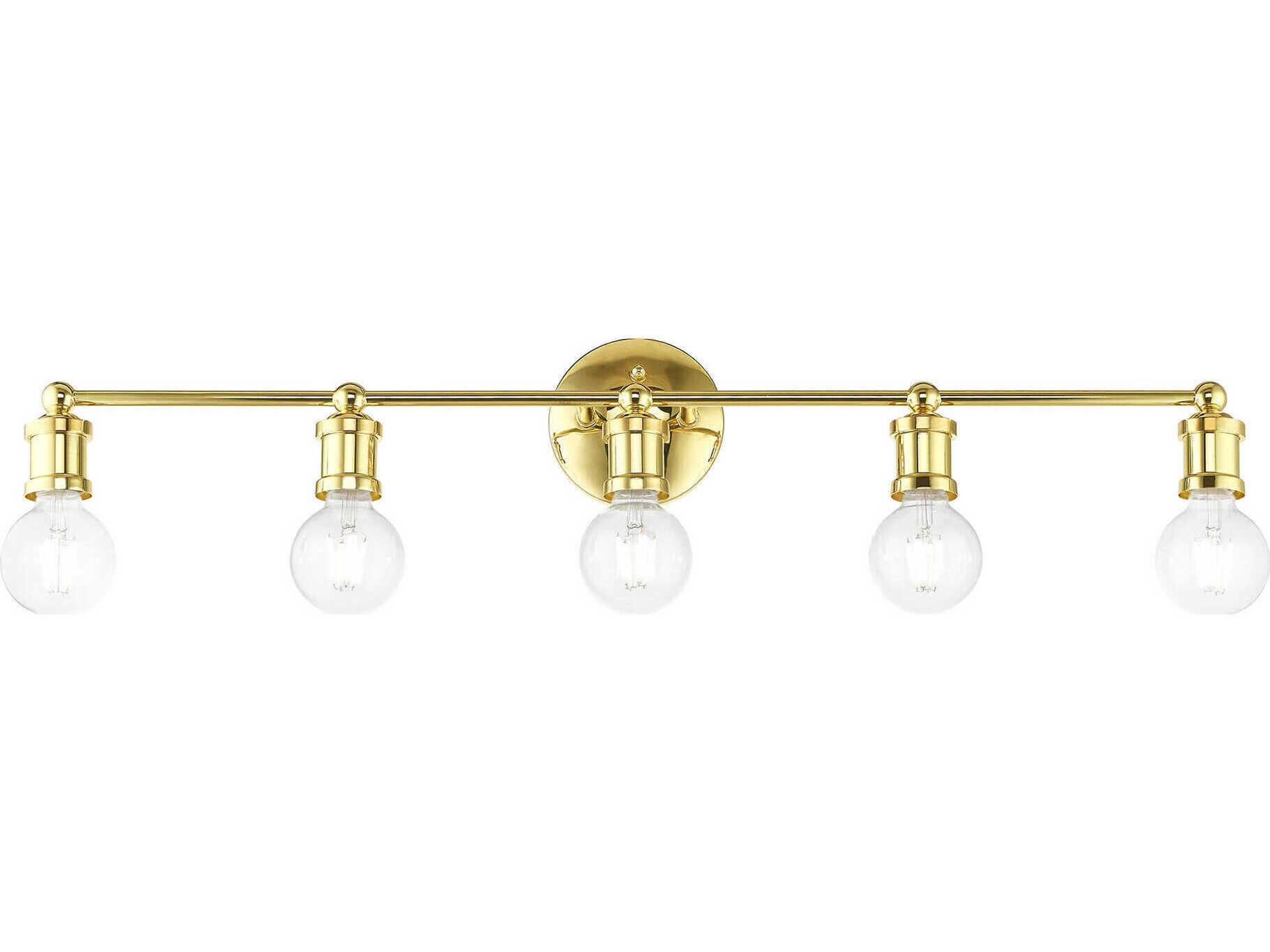 Livex Lighting Lansdale 5-Light Polished Brass Vanity Light