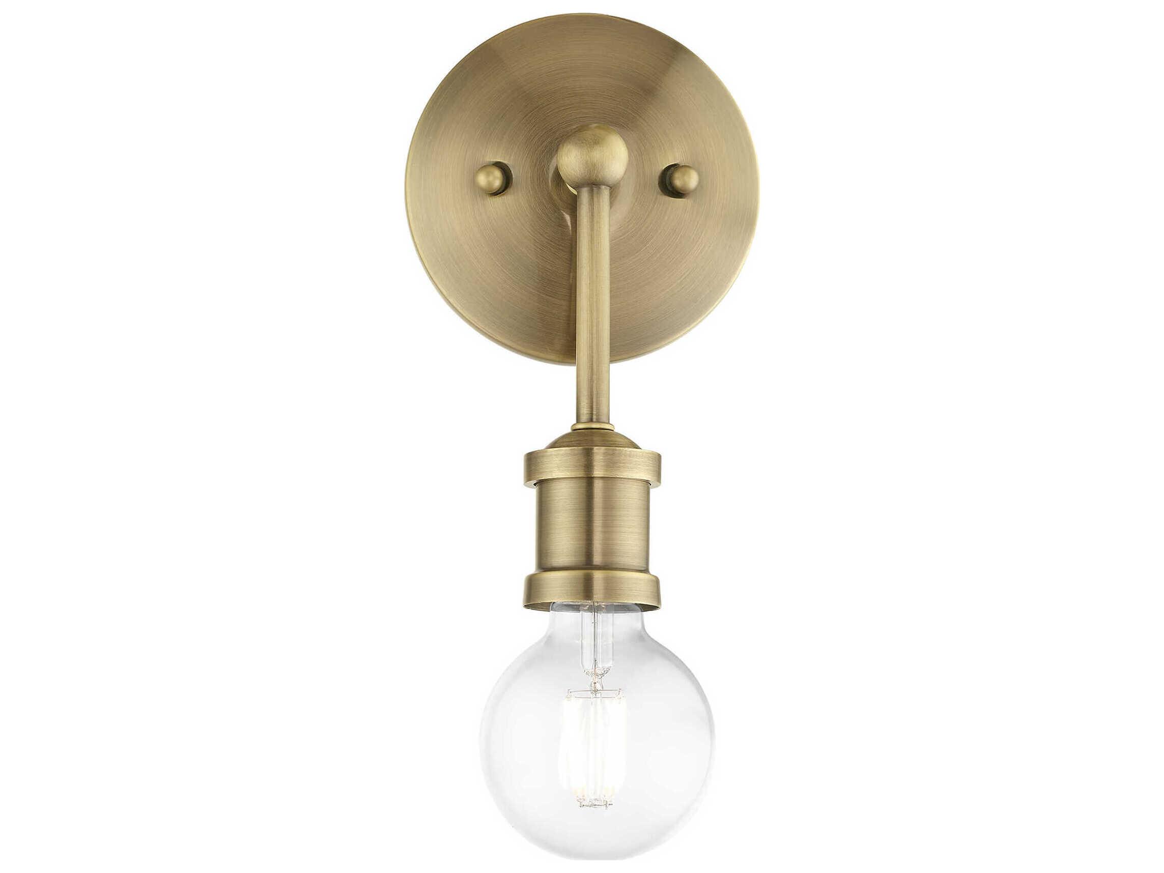 Livex Lighting Lansdale 1-Light Antique Brass Wall Sconce