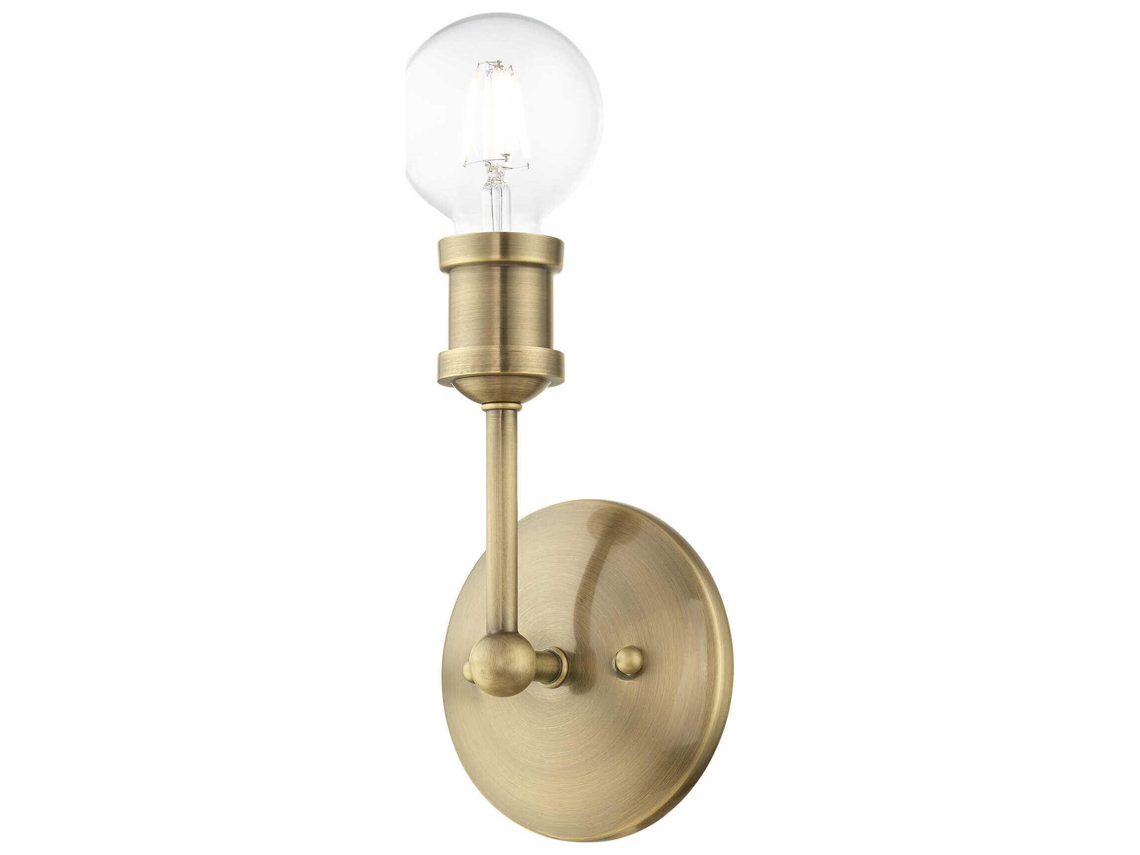 Livex Lighting Lansdale 1-Light Antique Brass Wall Sconce