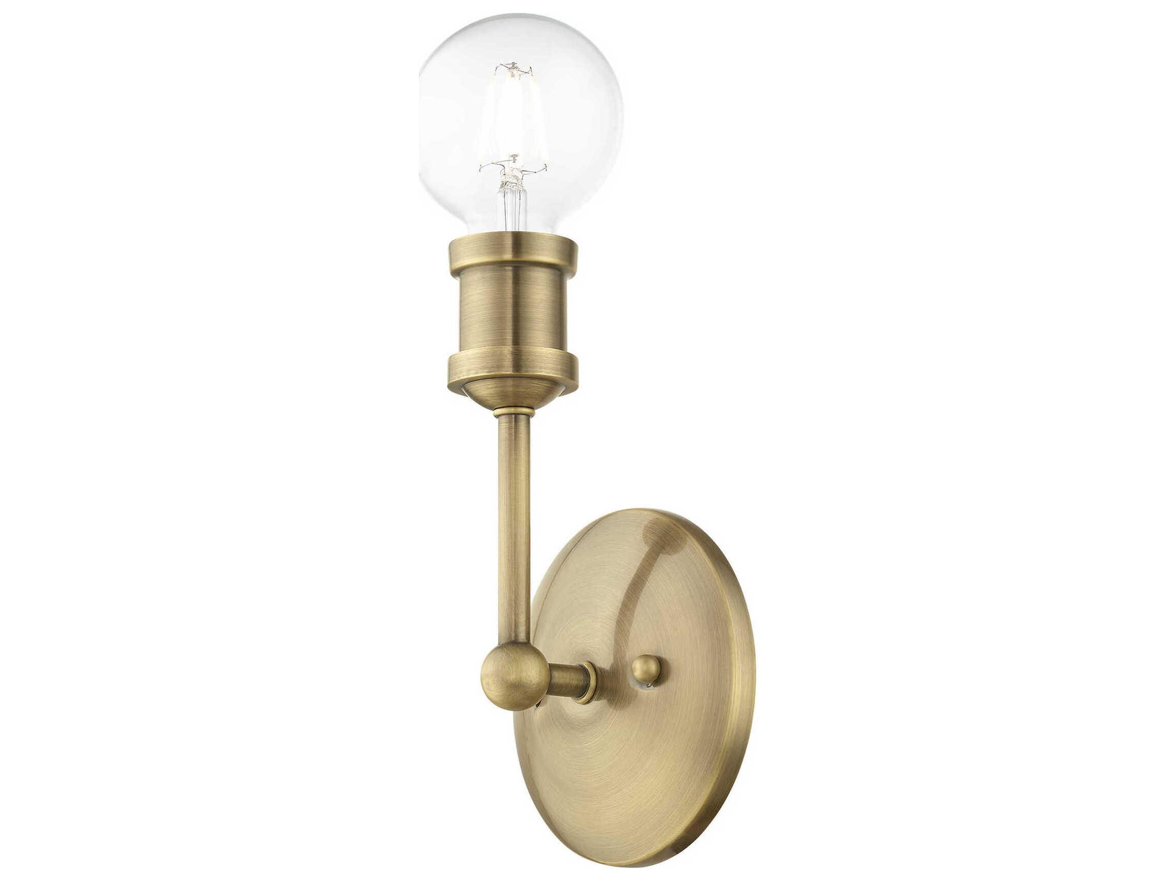 Livex Lighting Lansdale 1-Light Antique Brass Wall Sconce