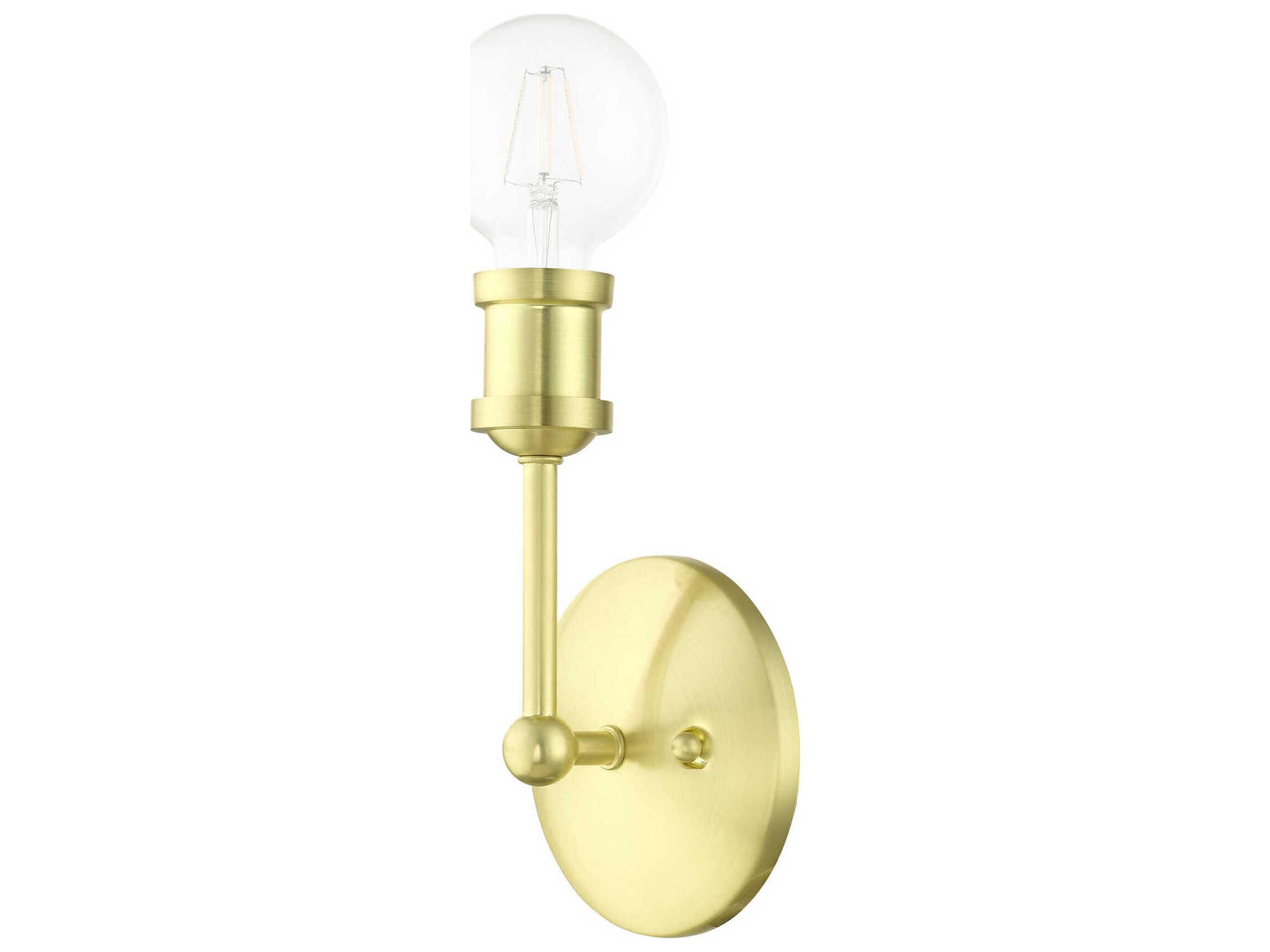 Livex Lighting Lansdale 1-Light Satin Brass Wall Sconce
