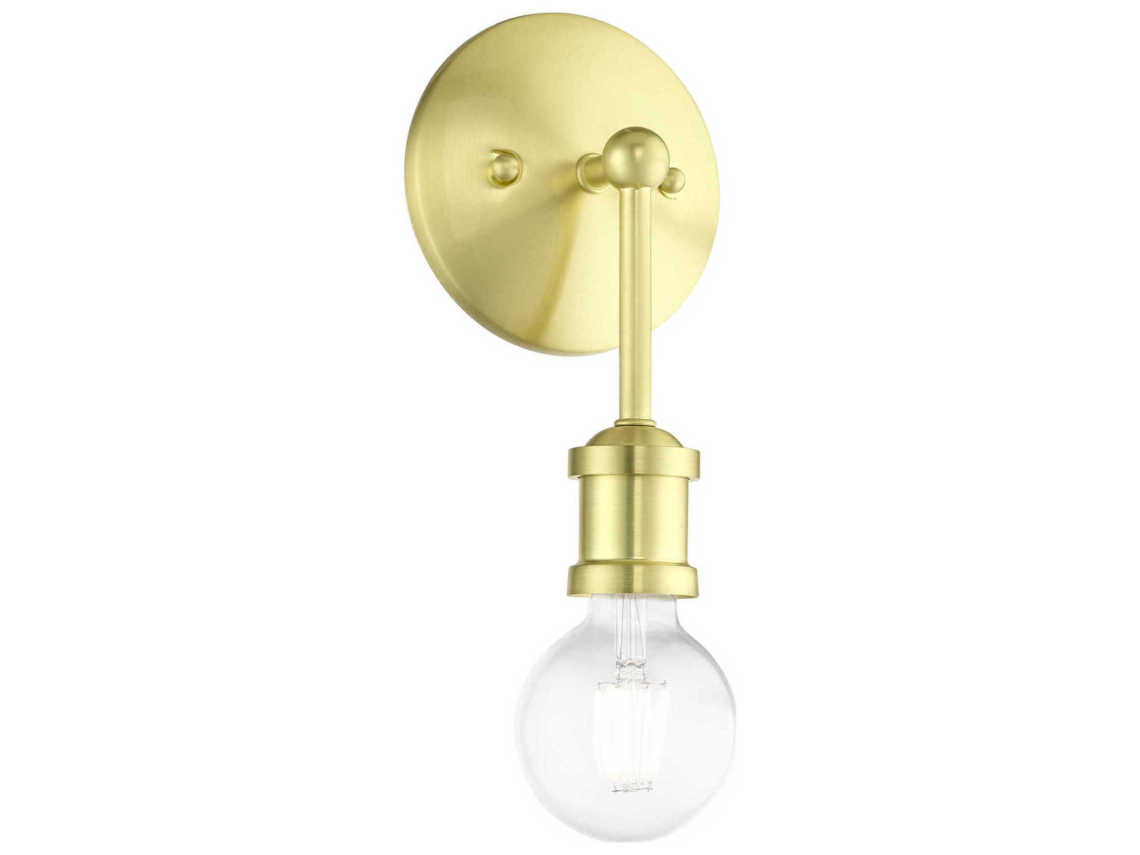 Livex Lighting Lansdale 1-Light Satin Brass Wall Sconce