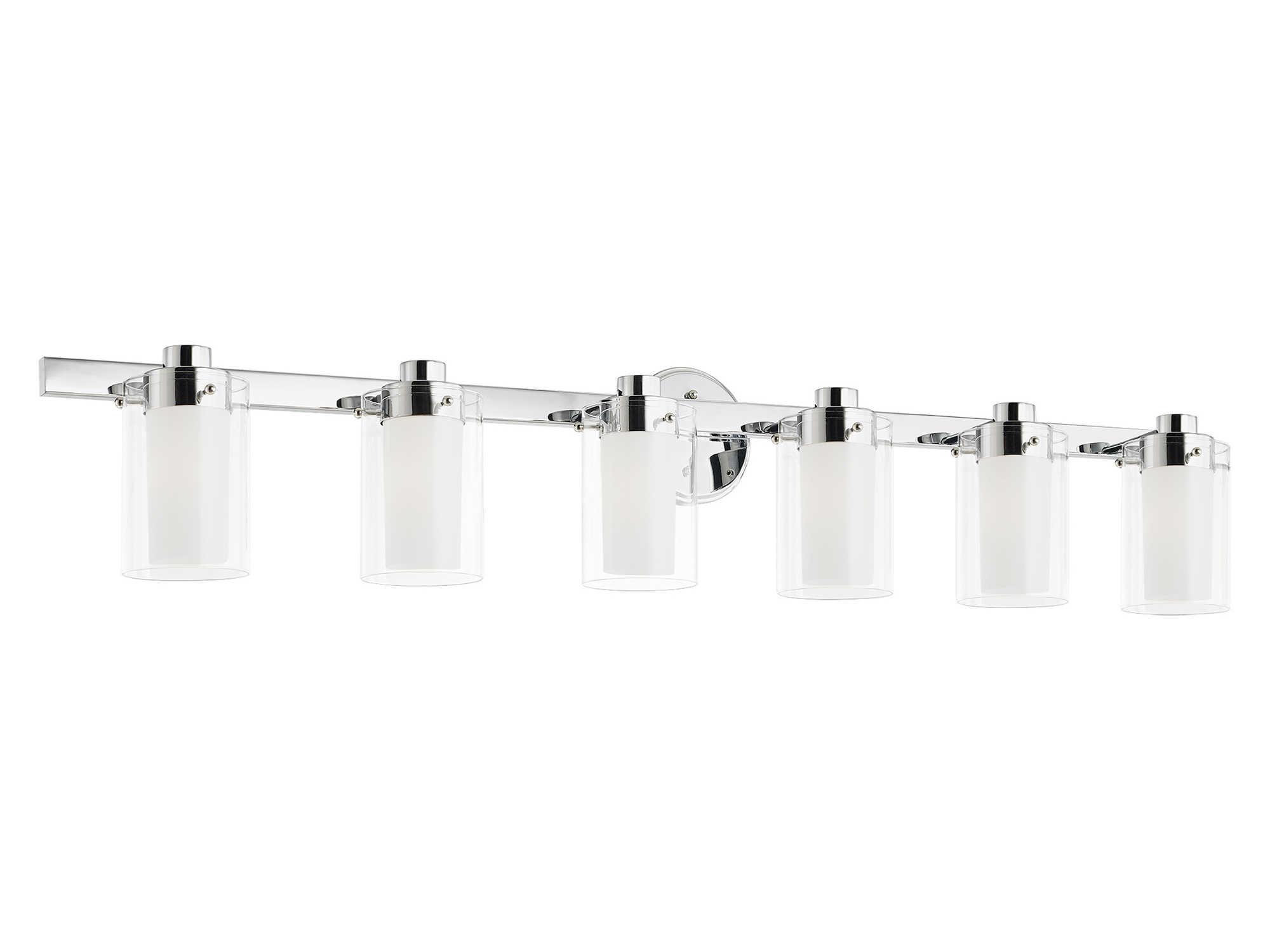 Livex Lighting Manhattan 6-Light Chrome Glass Vanity Light