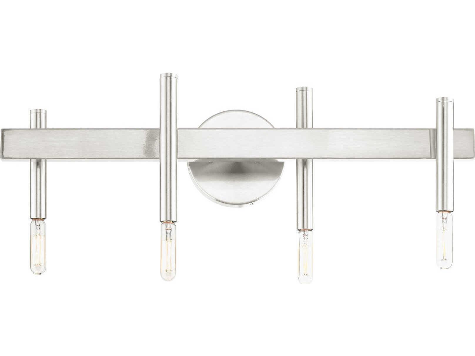 Livex Lighting Denmark 4-Light Brushed Nickel Bronze Vanity Light