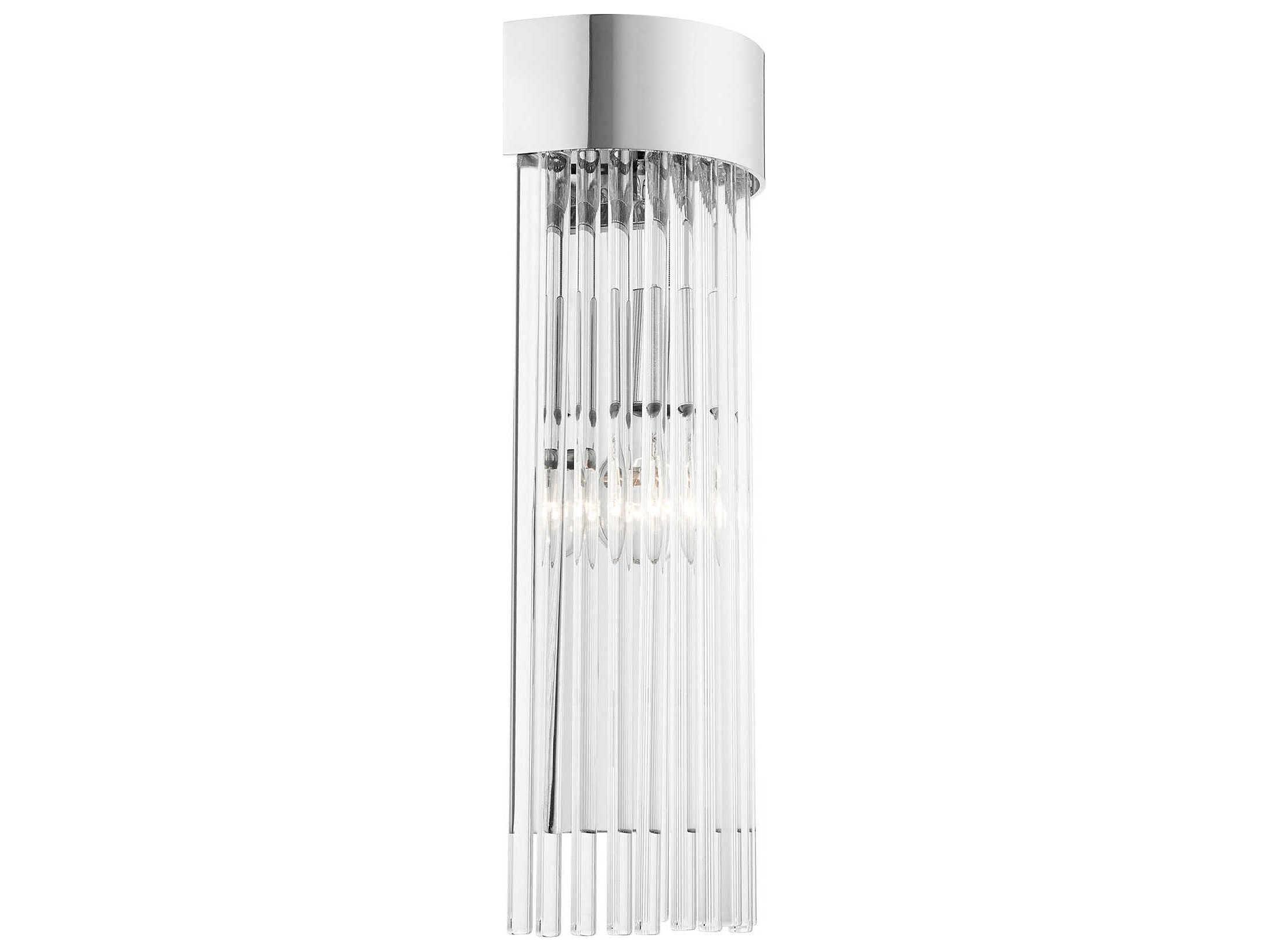 Livex Lighting Norwich 1-Light Polished Chrome Crystal Wall Sconce