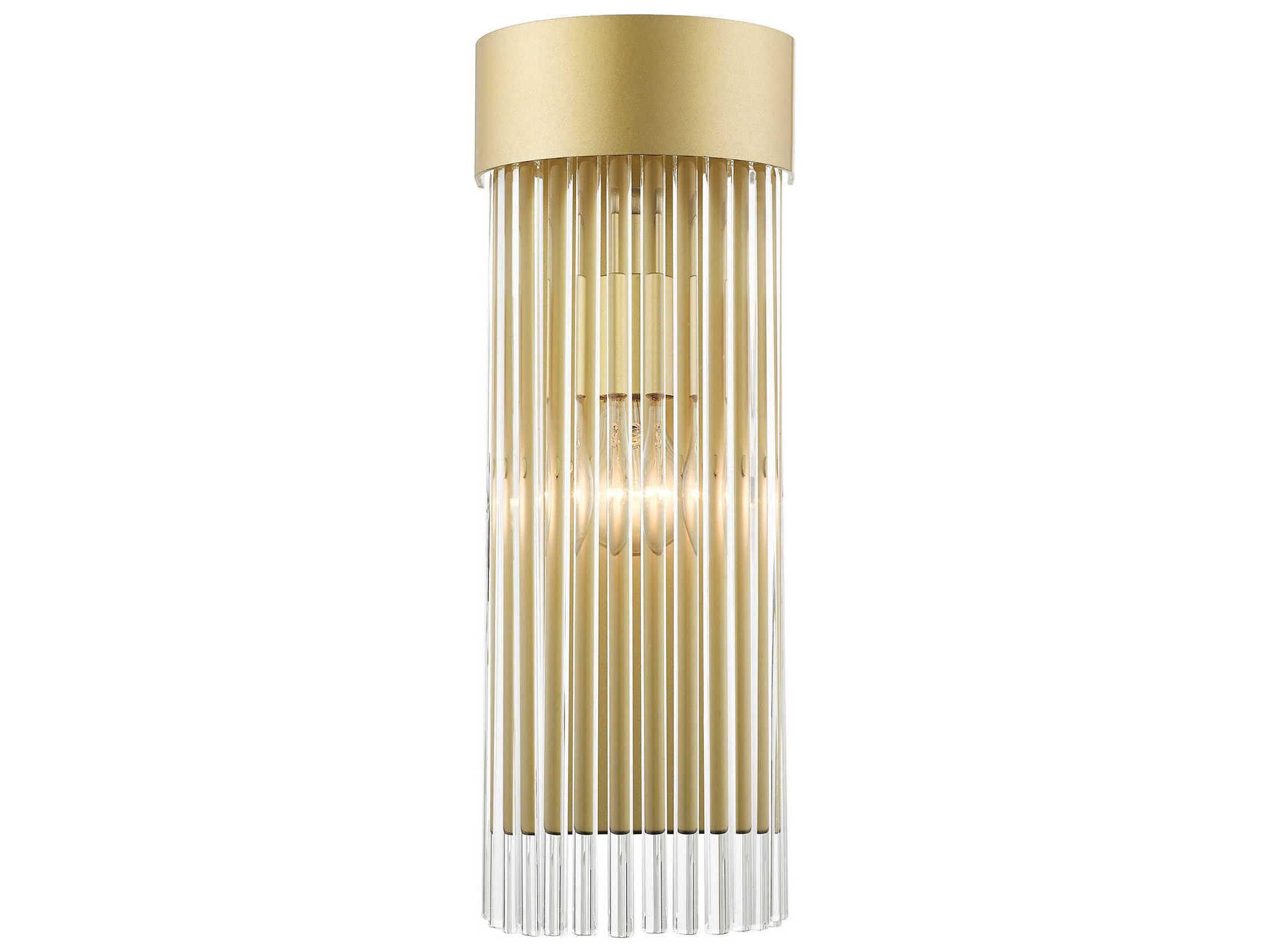 Livex Lighting Norwich 1-Light Soft Gold Crystal Wall Sconce