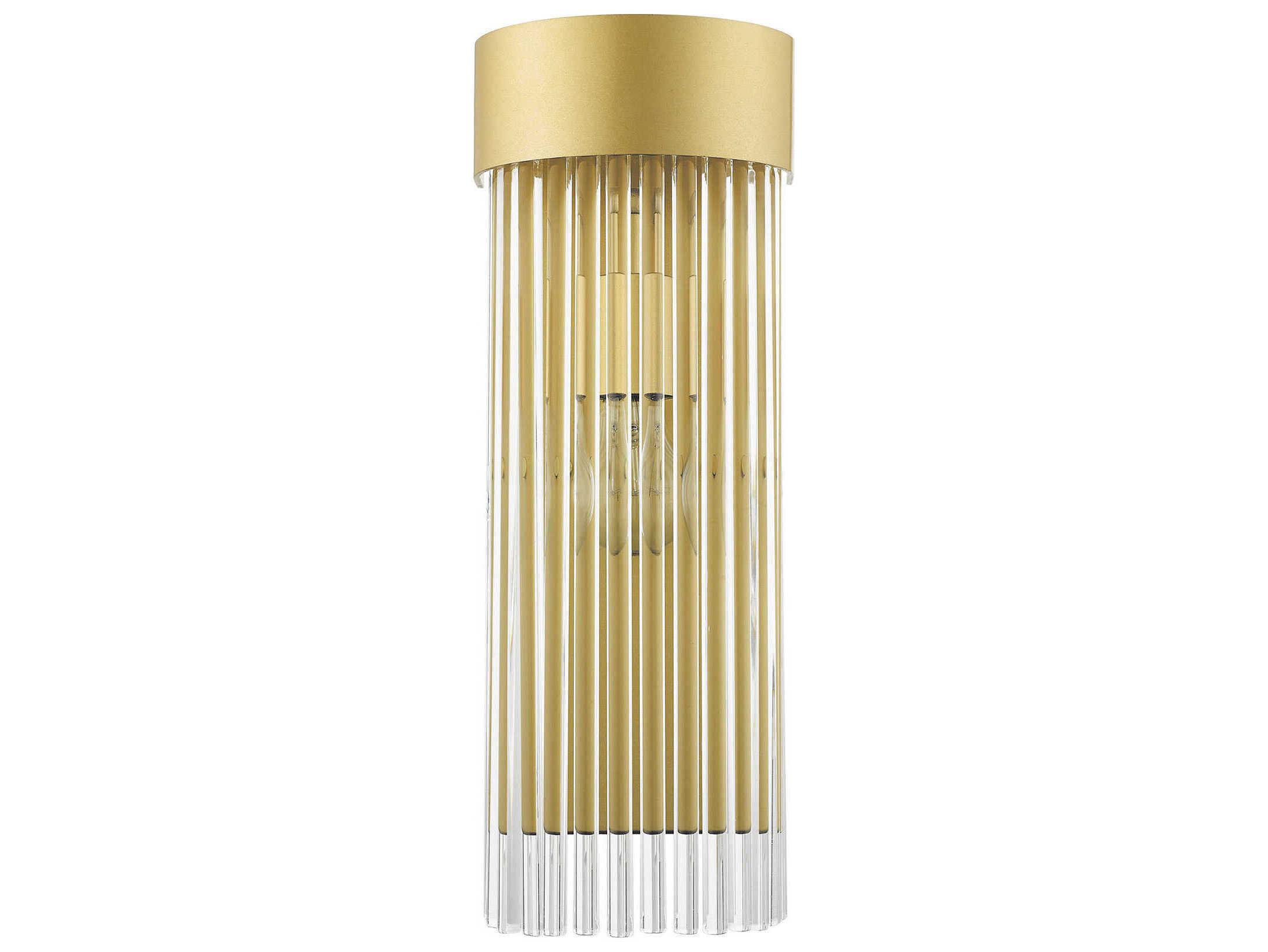 Livex Lighting Norwich 1-Light Soft Gold Crystal Wall Sconce