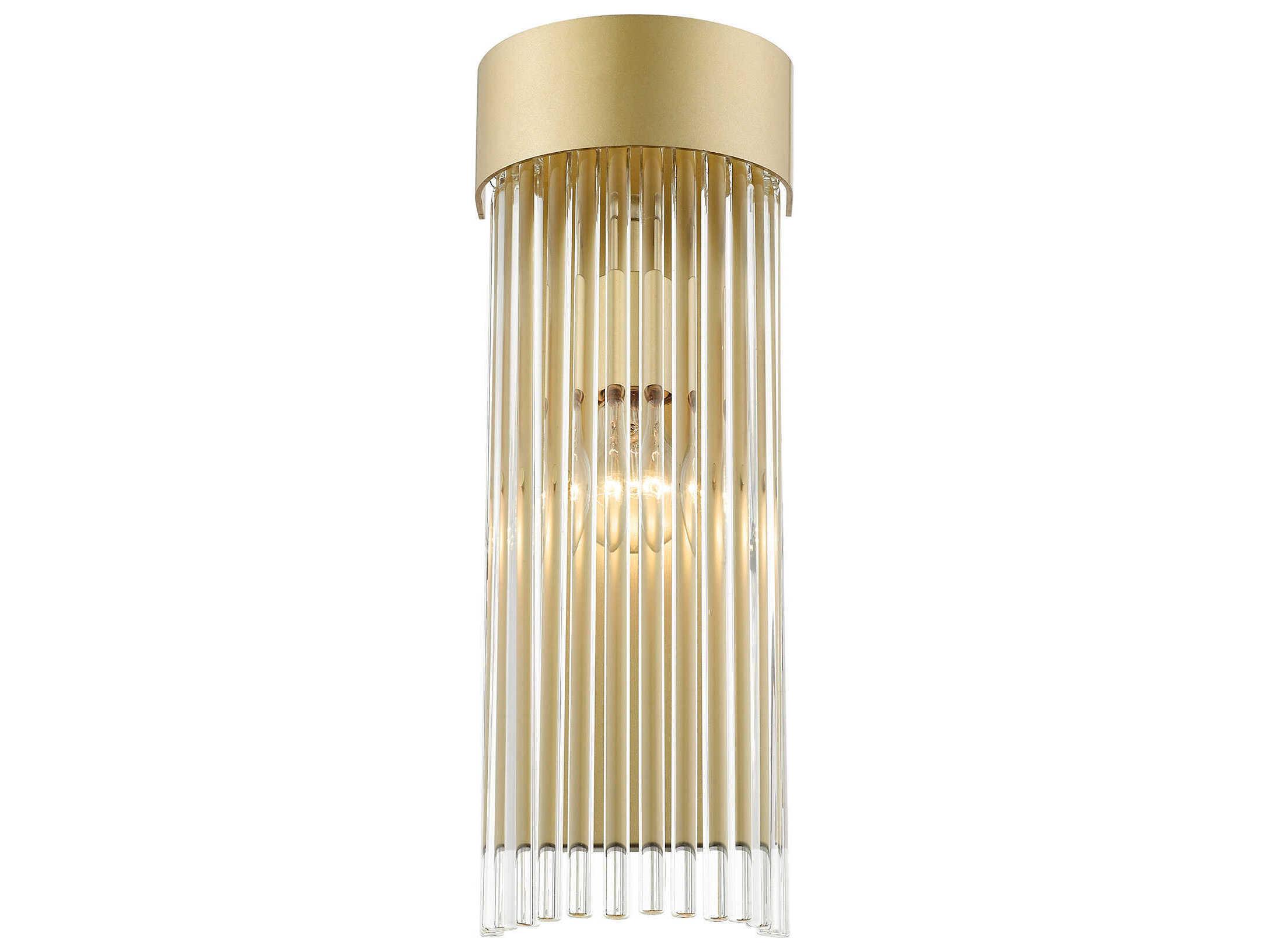 Livex Lighting Norwich 1-Light Soft Gold Crystal Wall Sconce